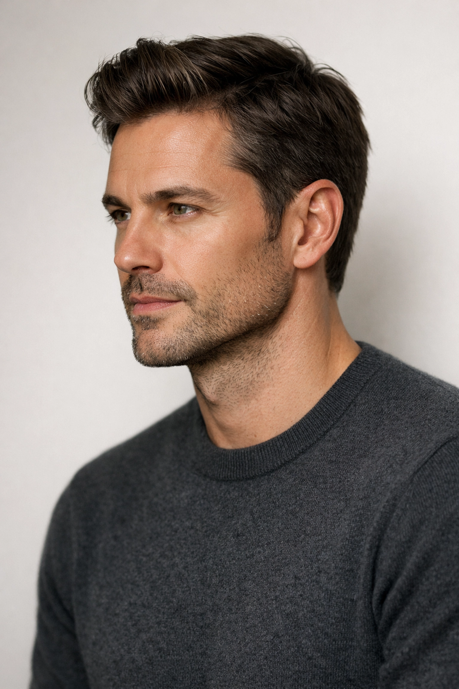 Side-by-side comparison of facial angles to identify your best side for professional corporate headshot tips.