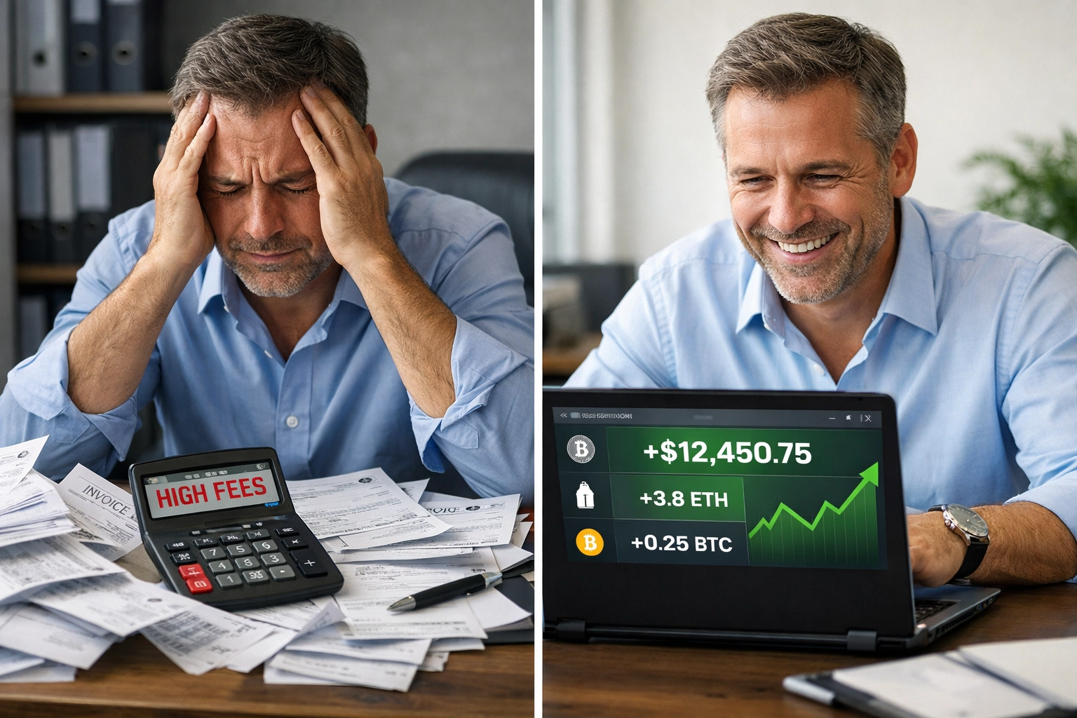 Business owner reducing merchant fees by 50% switching to Web3 payments