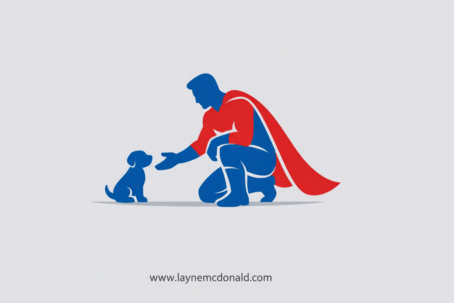 Heroic figure rescuing a puppy, illustrating the Christian values of mercy and gentleness in leadership.