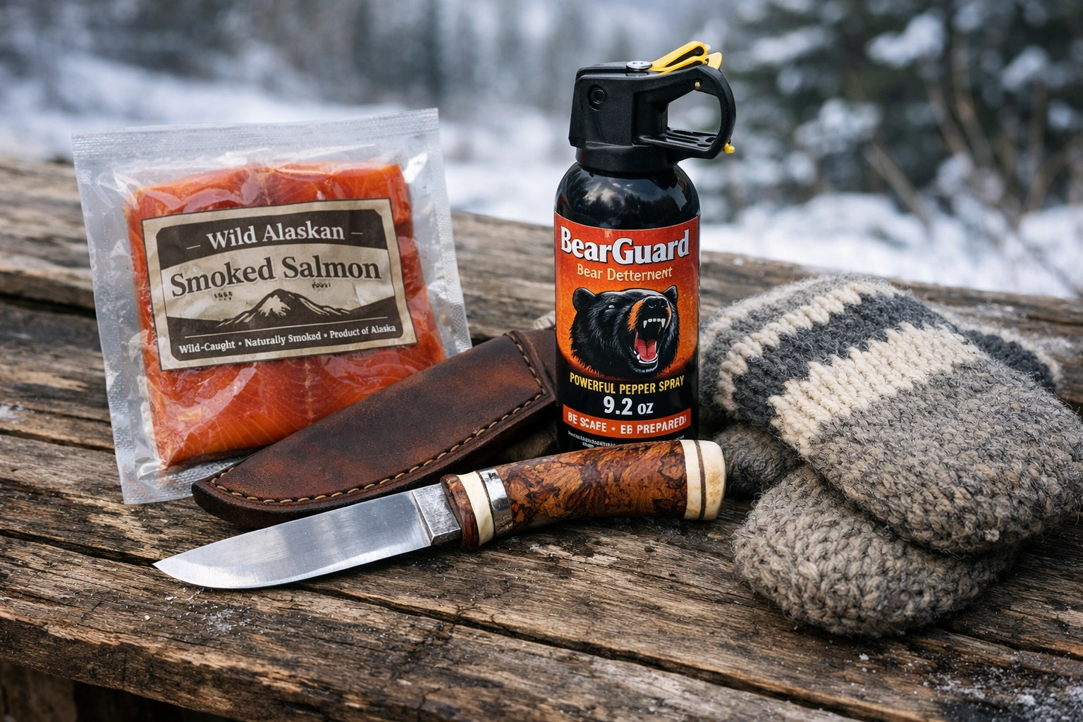 Alaska-made products including smoked salmon, outdoor gear, and handcrafted items