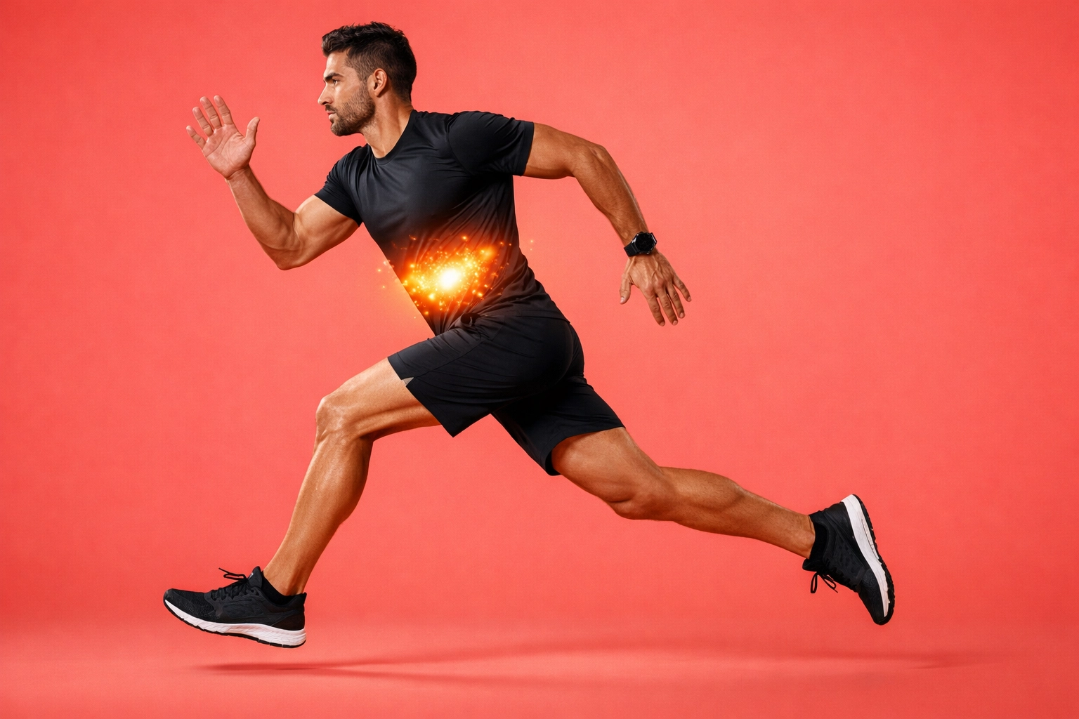 Runner training demonstrating gut health impact on athletic performance and endurance