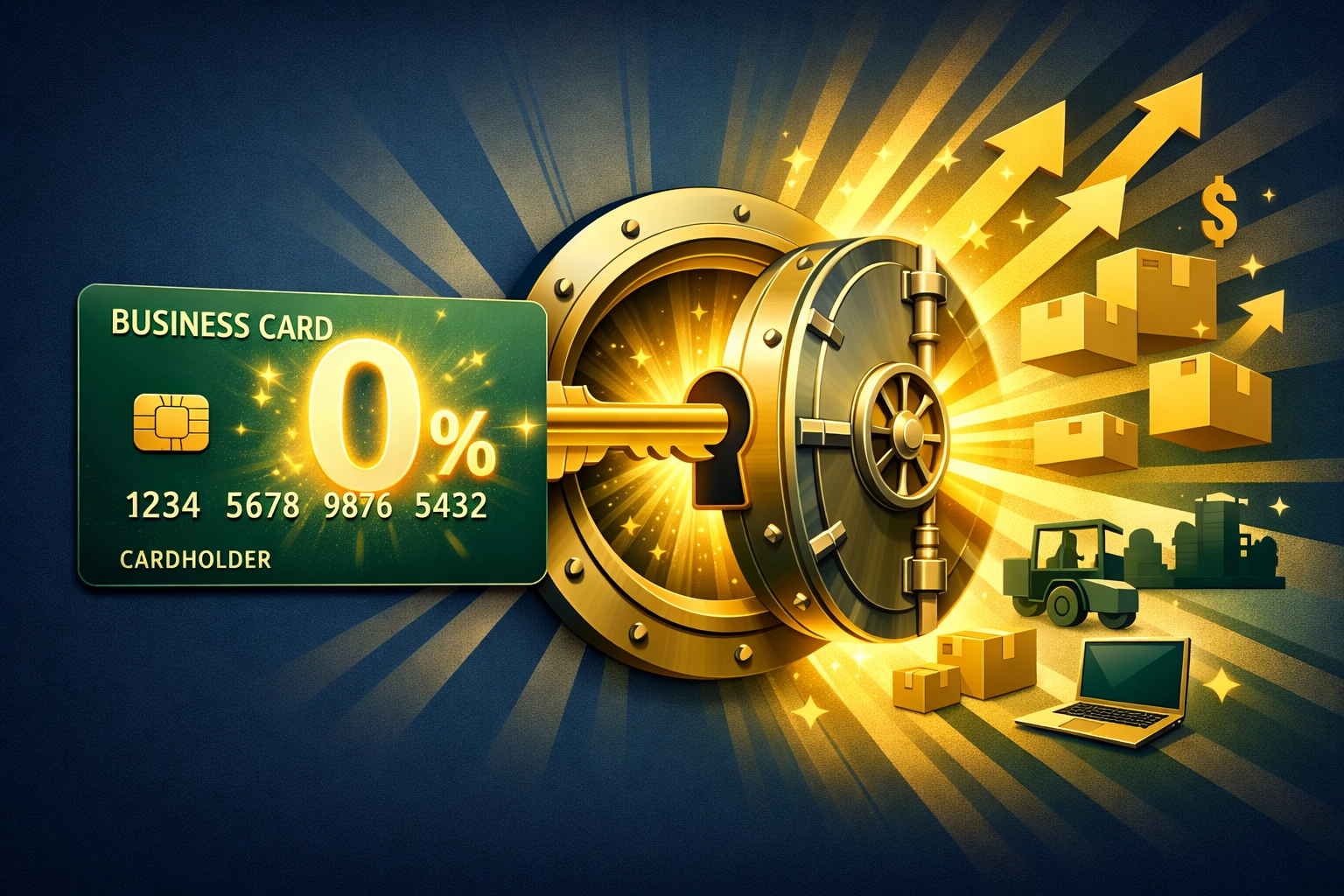 Business credit card with 0% intro rate unlocking growth opportunities and funding