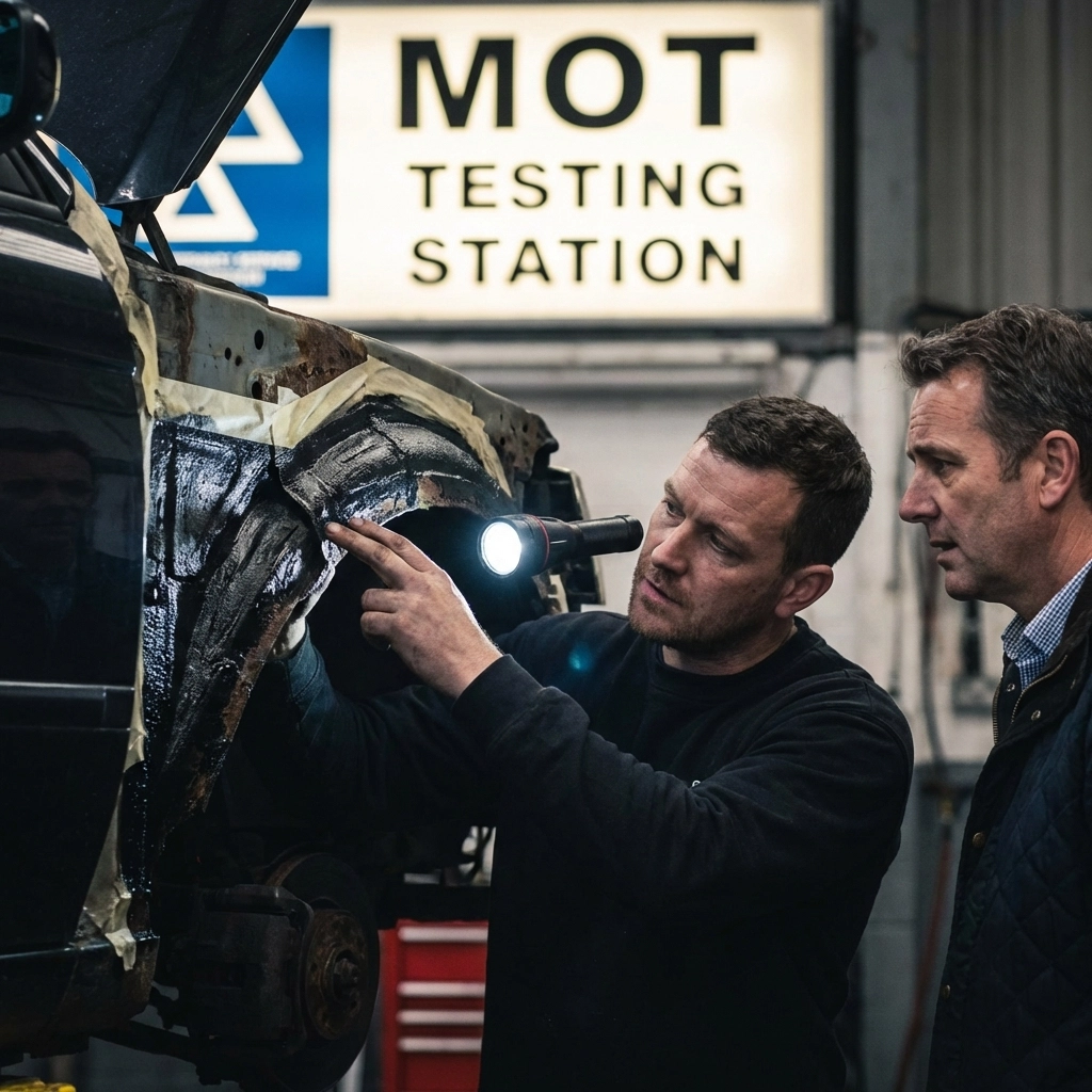 Can MOT testers fail you for covering rust?