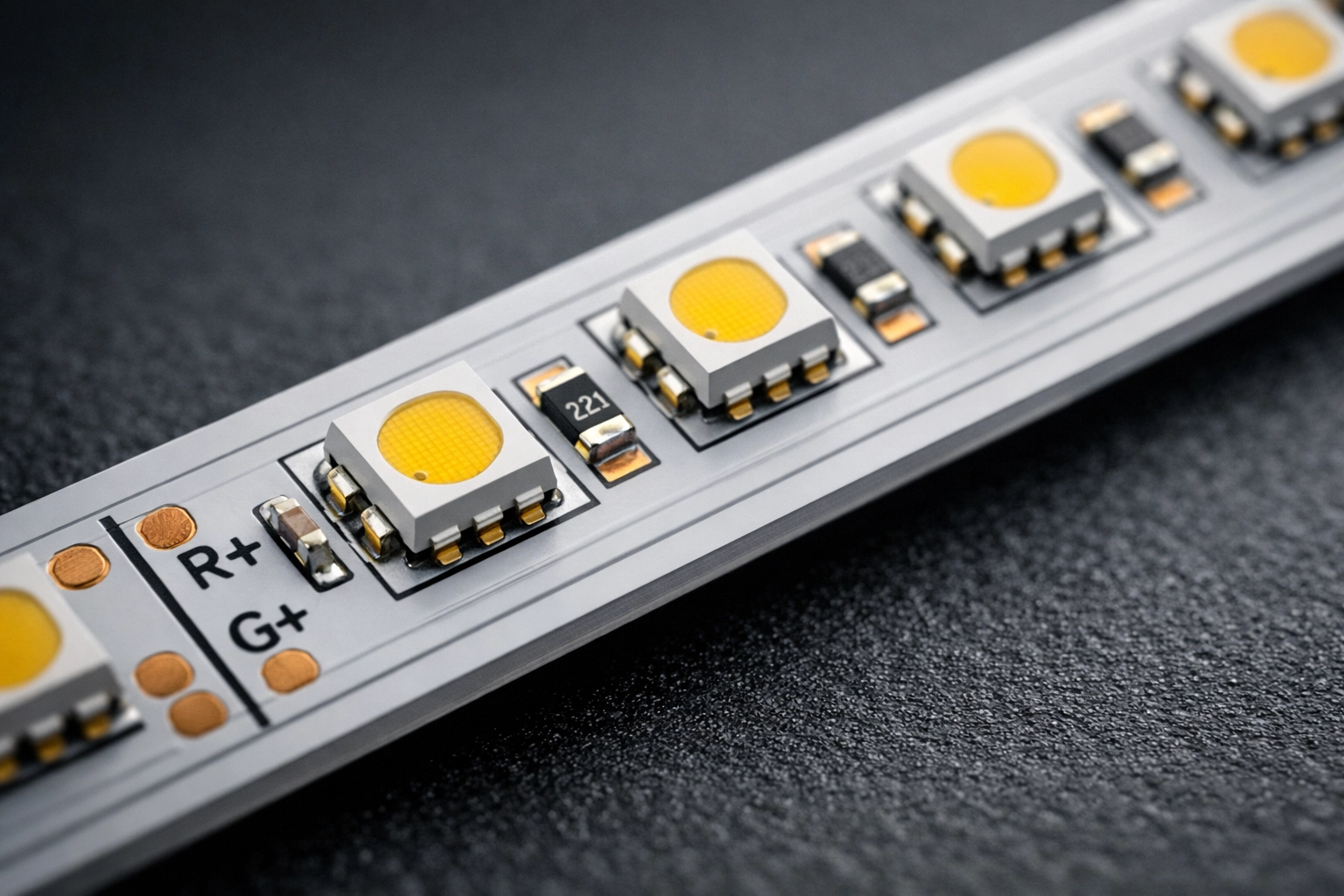 Durable components for custom LED lighting ensuring high ROI for kitchen manufacturers.