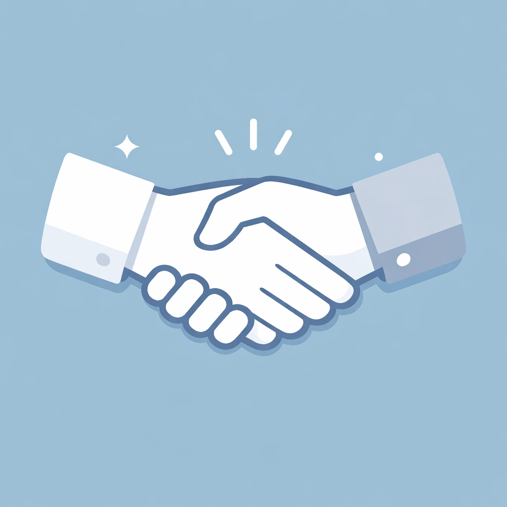 Acuerdo de negociación y apretón de manos para la reparación de crédito efectiva.