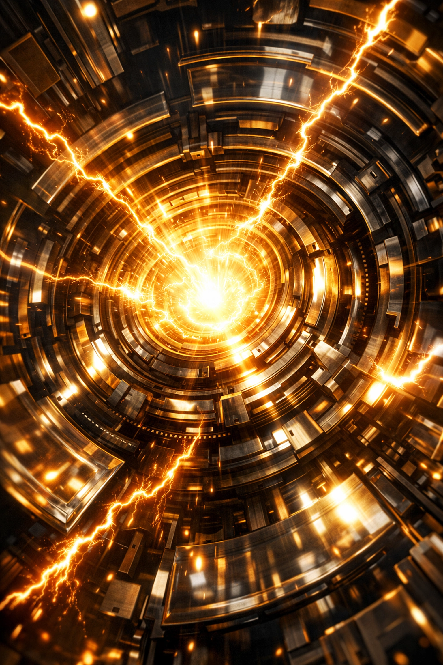 Glowing engine core symbolizing high-speed efficiency in professional Zoho development services.