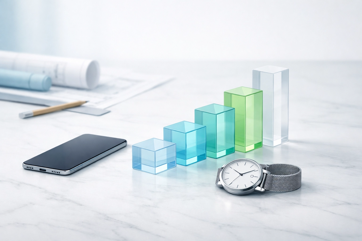 Organized modern workspace representing a balanced lease expiration schedule and property management stability.