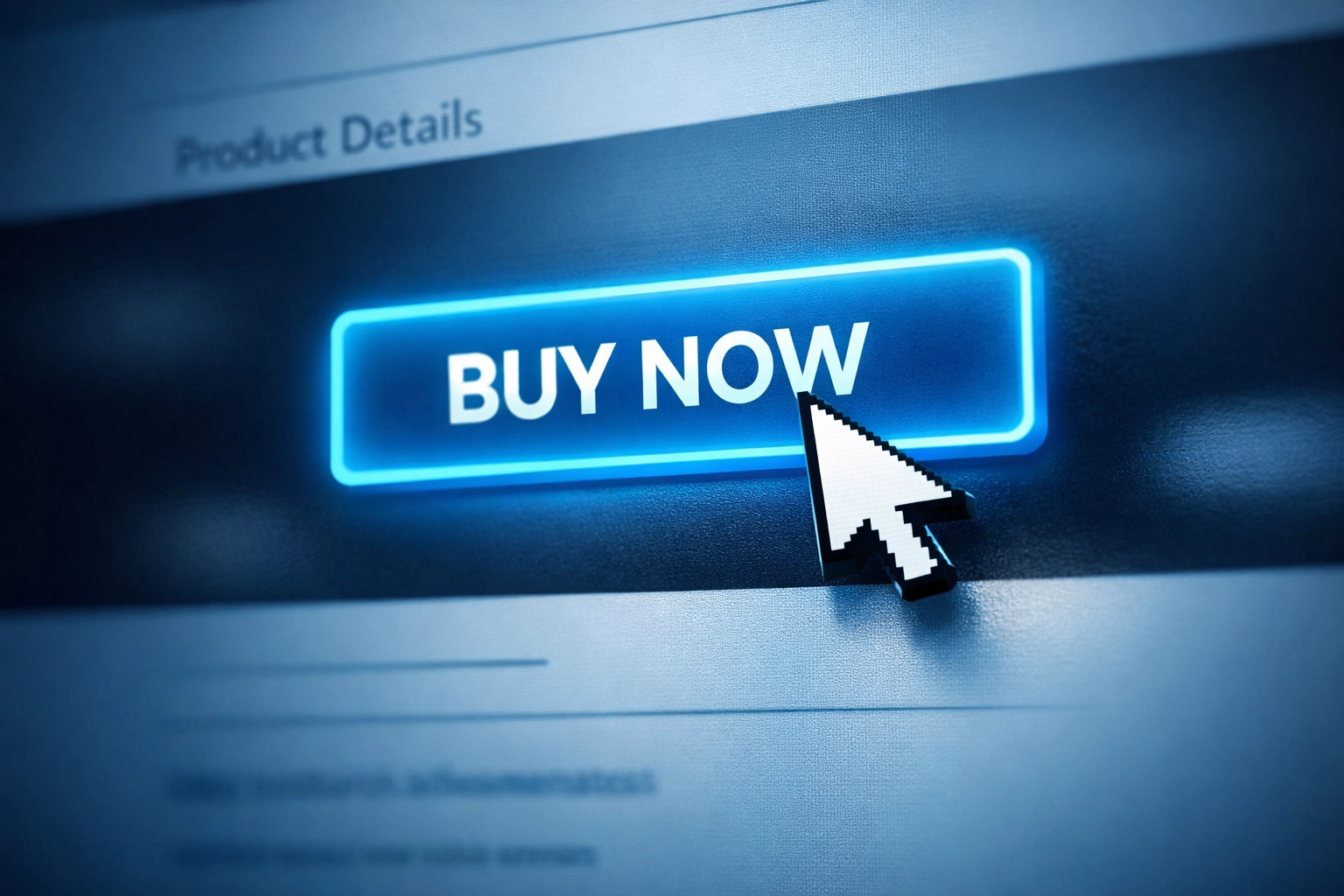 Mouse cursor hovering over high-contrast call-to-action button on business website