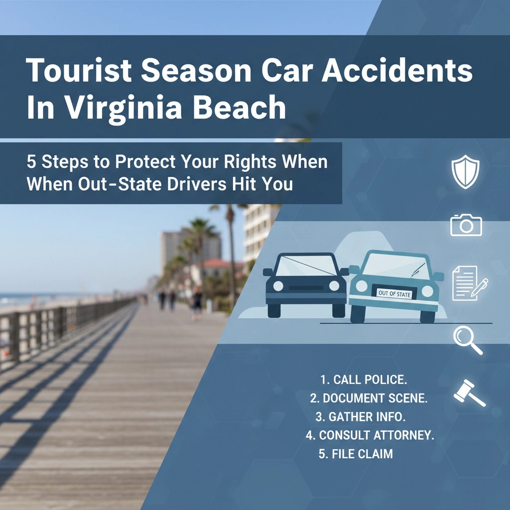 Tourist Season Car Accidents in Virginia Beach: 5 Steps to Protect Your Rights When Out-of-State Drivers Hit You