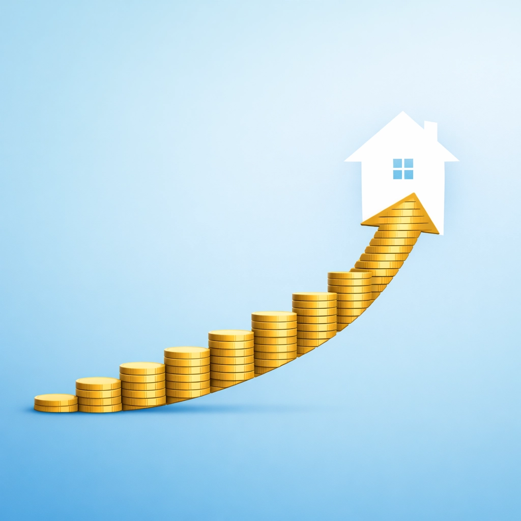 Camino de mal crédito a casa propia: monedas transformándose en vivienda