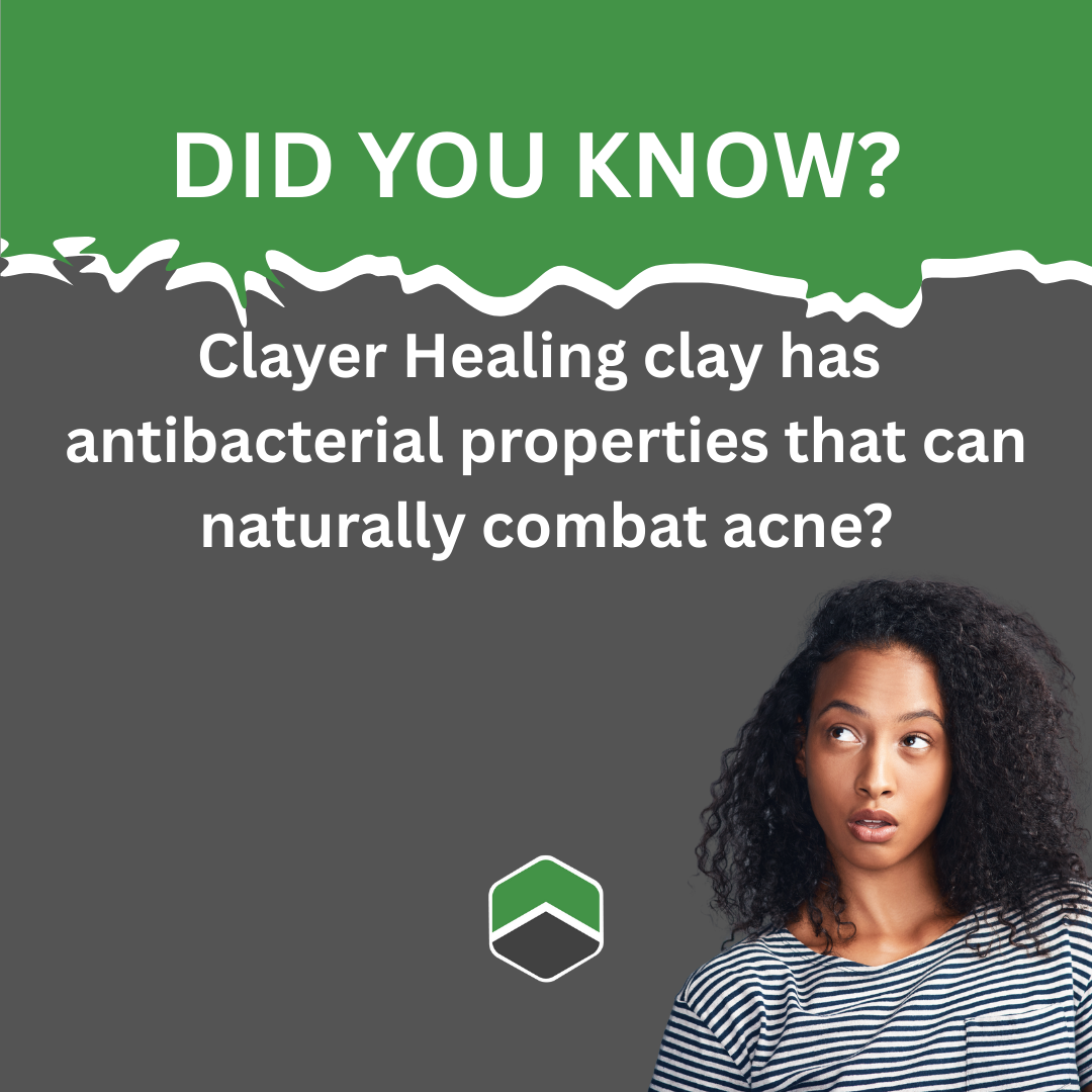 Clayer informational graphic about natural antibacterial properties