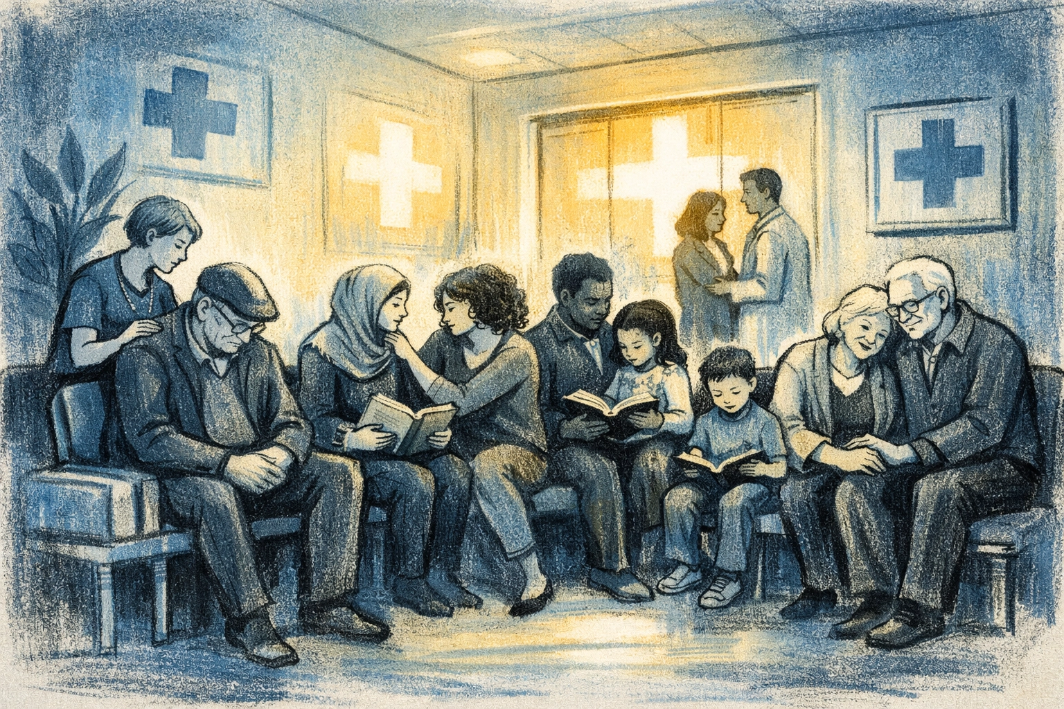 Church community offering comfort and support in a welcoming healing space