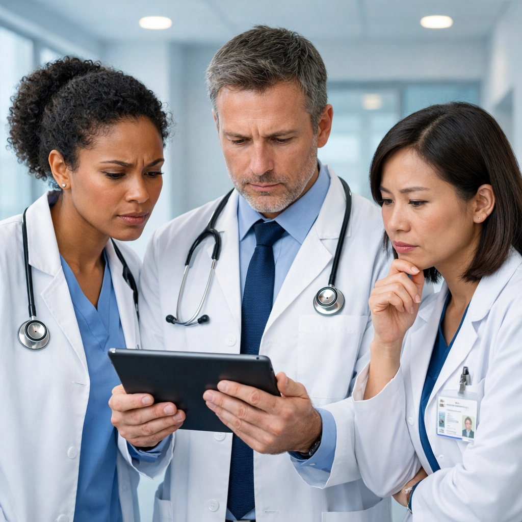 Doctors reviewing patient care decisions concerned about AI-driven medical claim denials