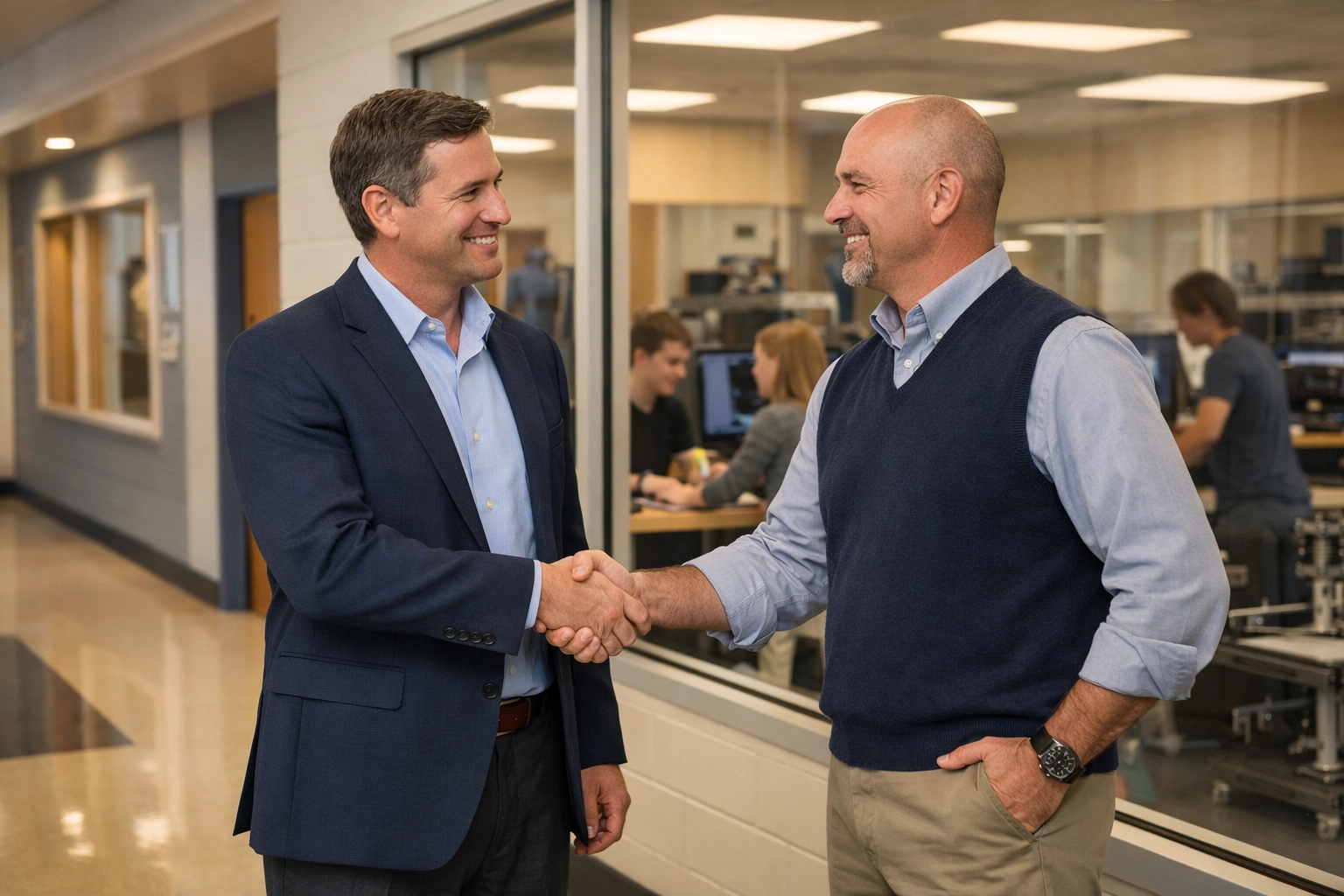 Corporate partnership for local high school technology programs through brand investment and educational growth.