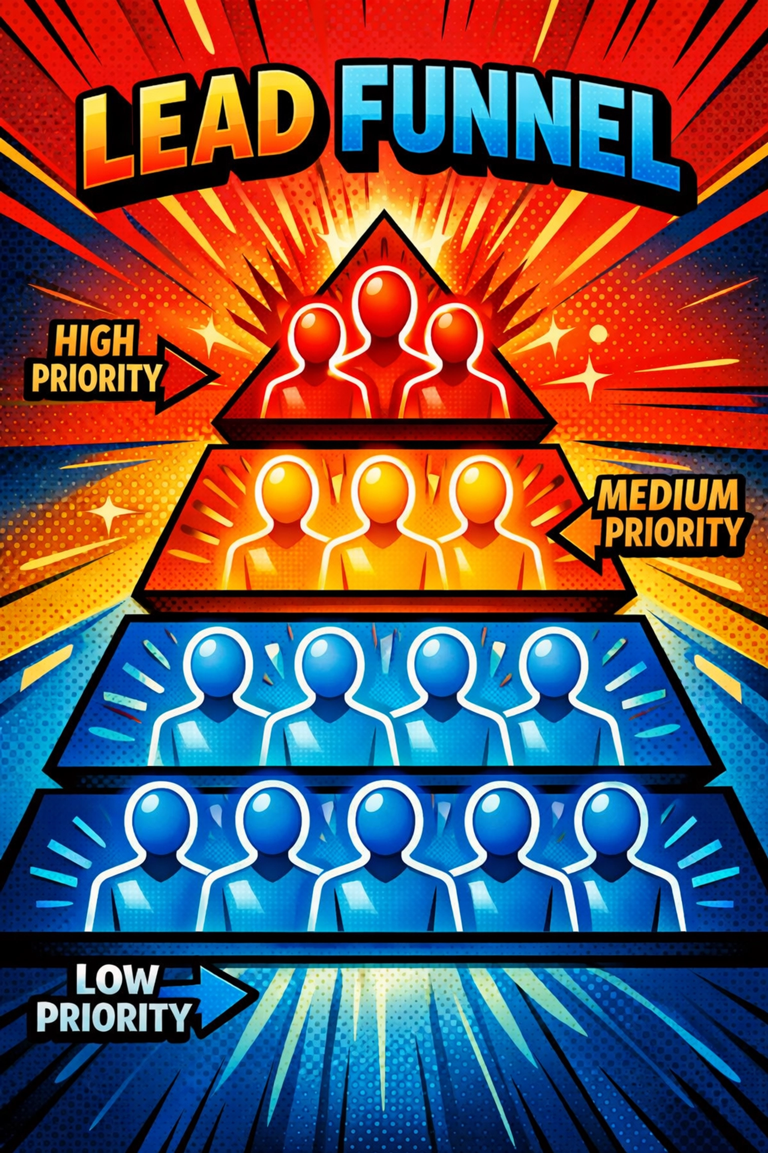 AI lead scoring system prioritizing hot prospects for conversion