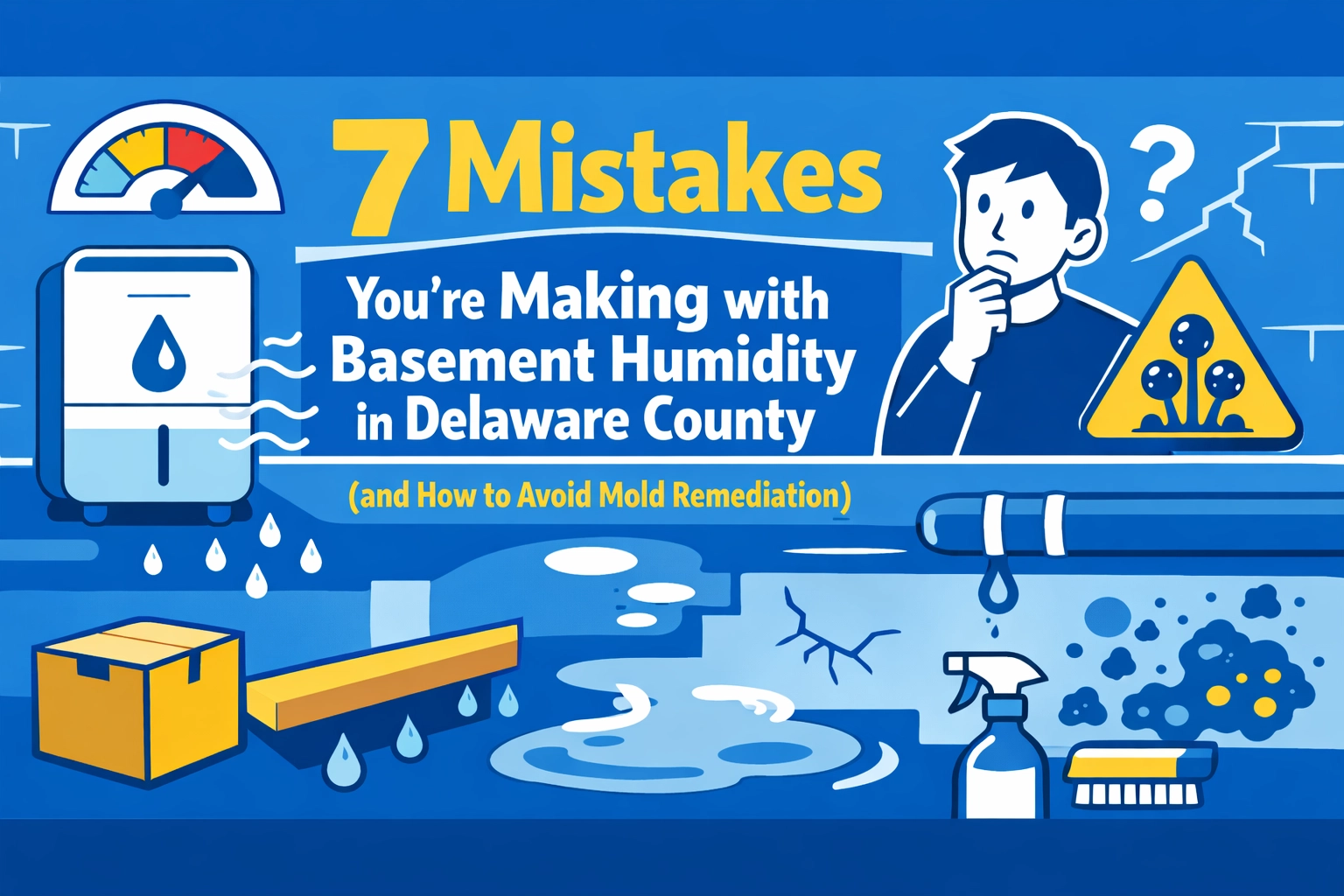 [HERO] 7 Mistakes You’re Making with Basement Humidity in Delaware County (and How to Avoid Mold Remediation)