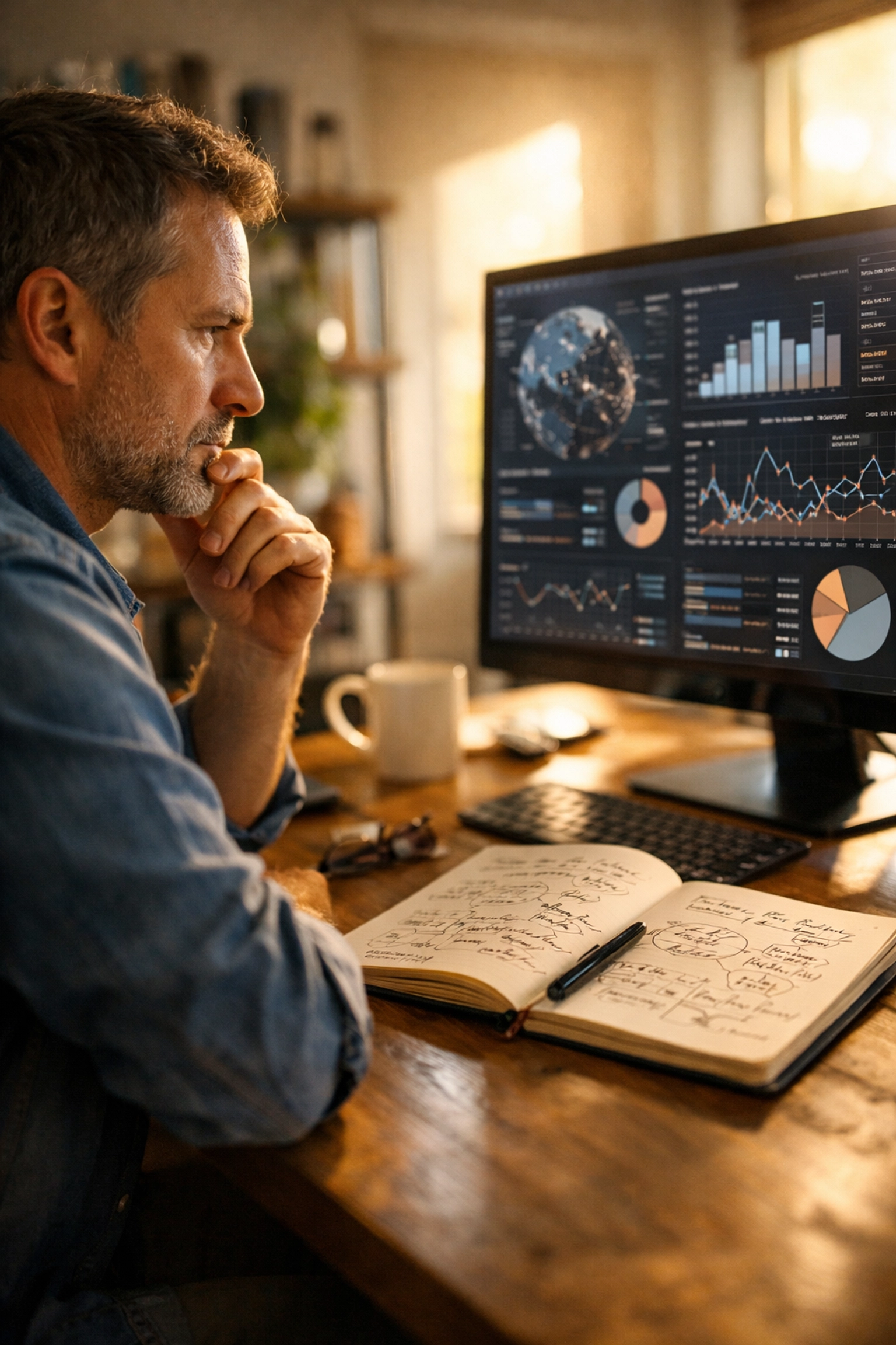 A human expert working in a modern office to provide authoritative proof of experience for blog content.