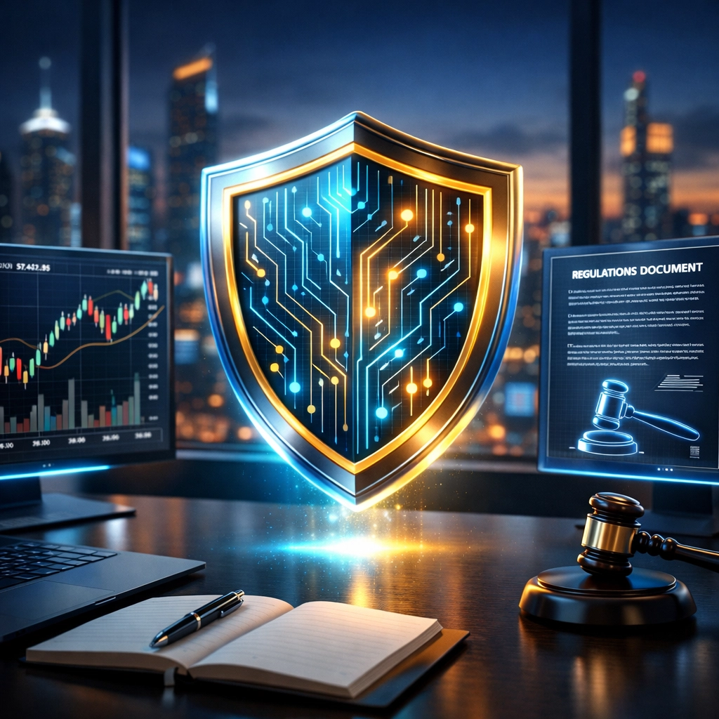 Digital security shield representing CLARITY Act regulatory protection for Larecoin commodity classification