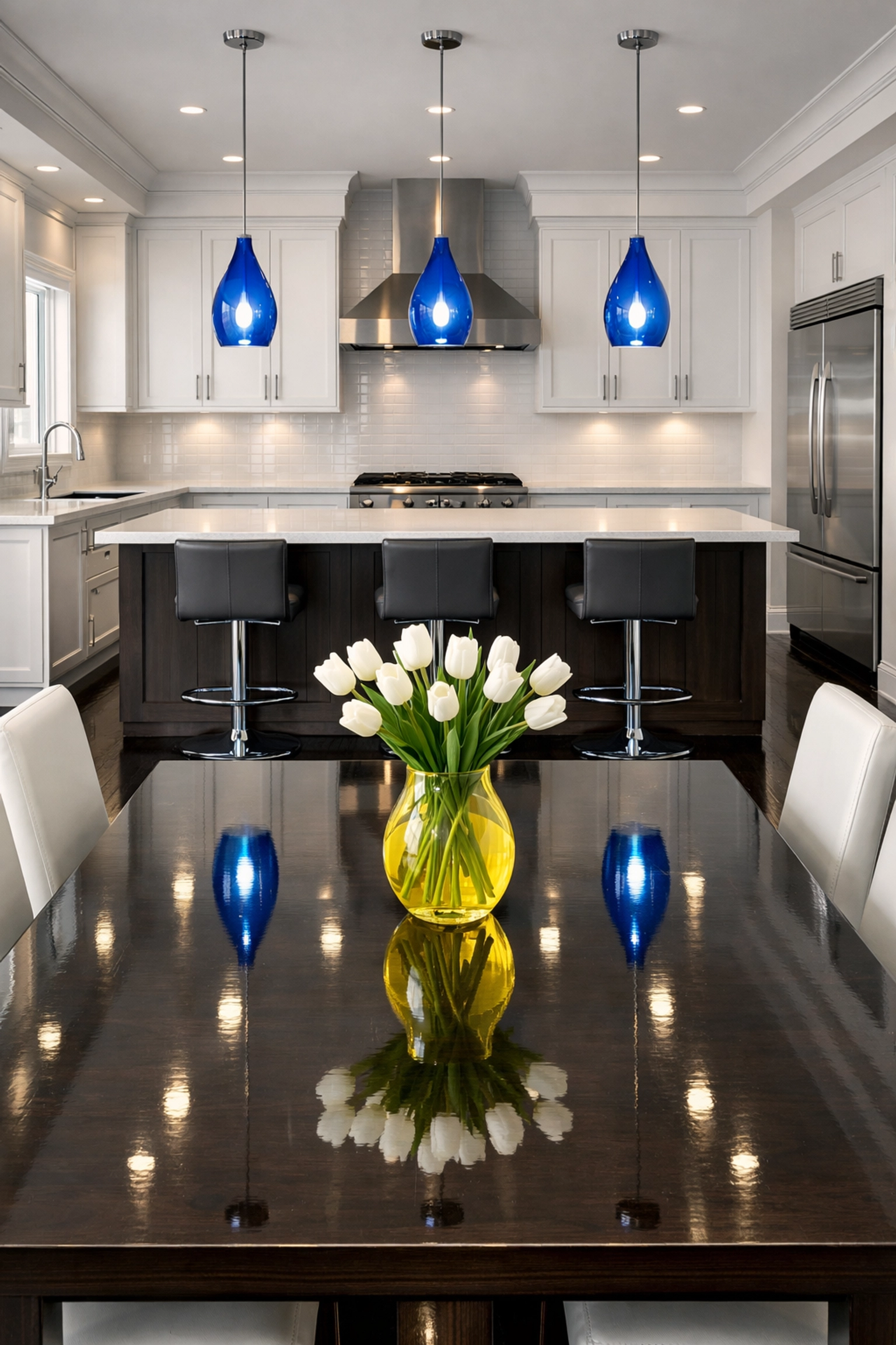 Reliable House Cleaning Concord provides a deep shine on dark hardwood floors and clutter-free kitchen counters.