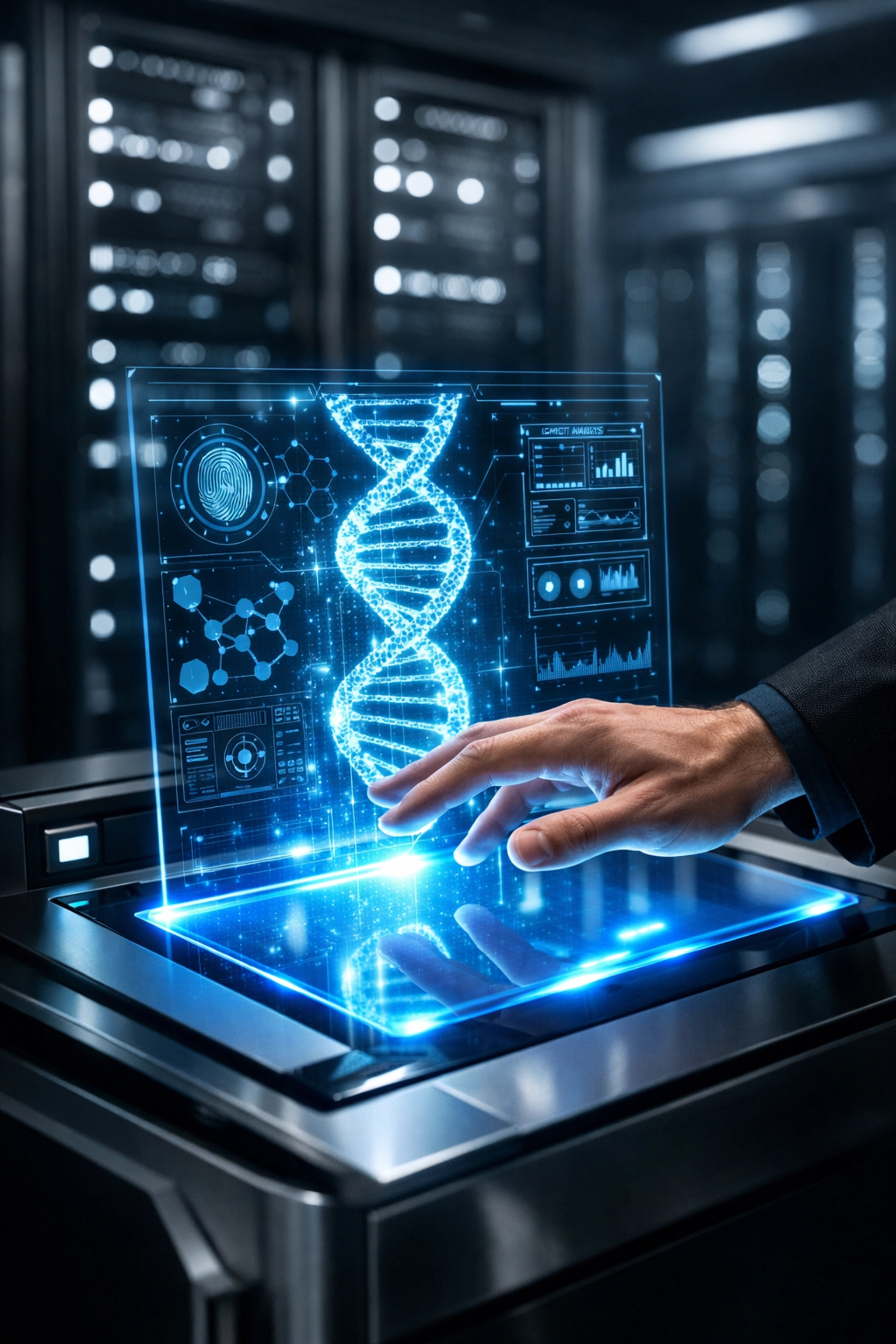 Developer using biometric authentication for secure code signing and identity verification.