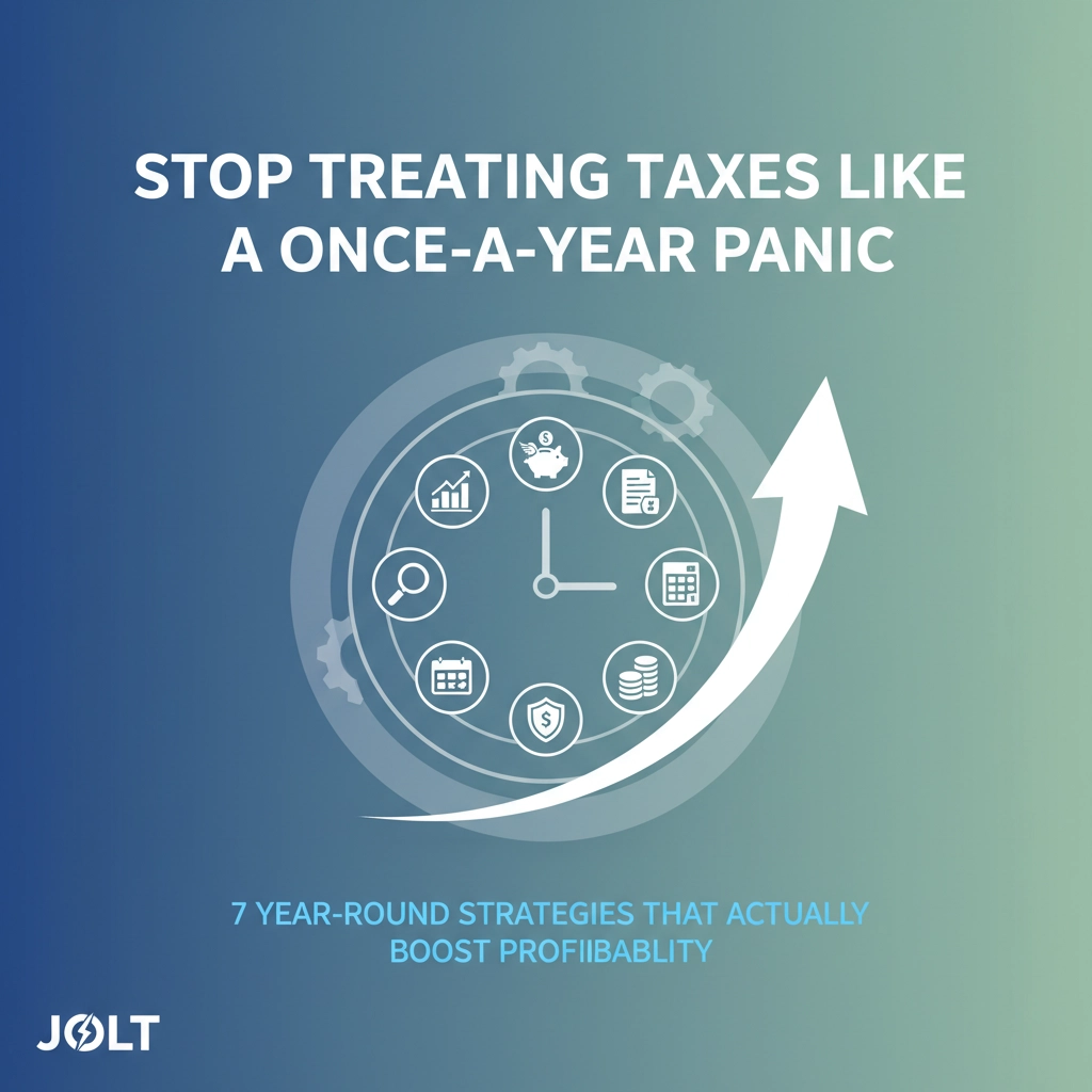 Stop Treating Taxes Like a Once-a-Year Panic: 7 Year-Round Strategies That Actually Boost Profitability