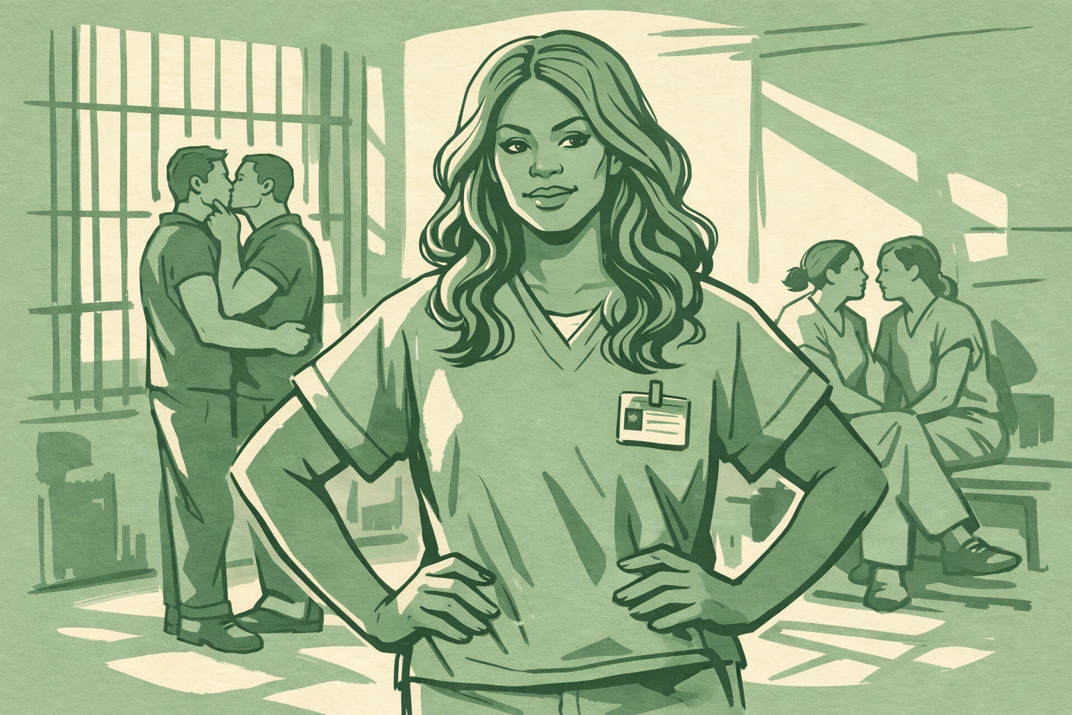 Laverne Cox as Sophia Burset in Orange Is the New Black, first trans Emmy acting nominee