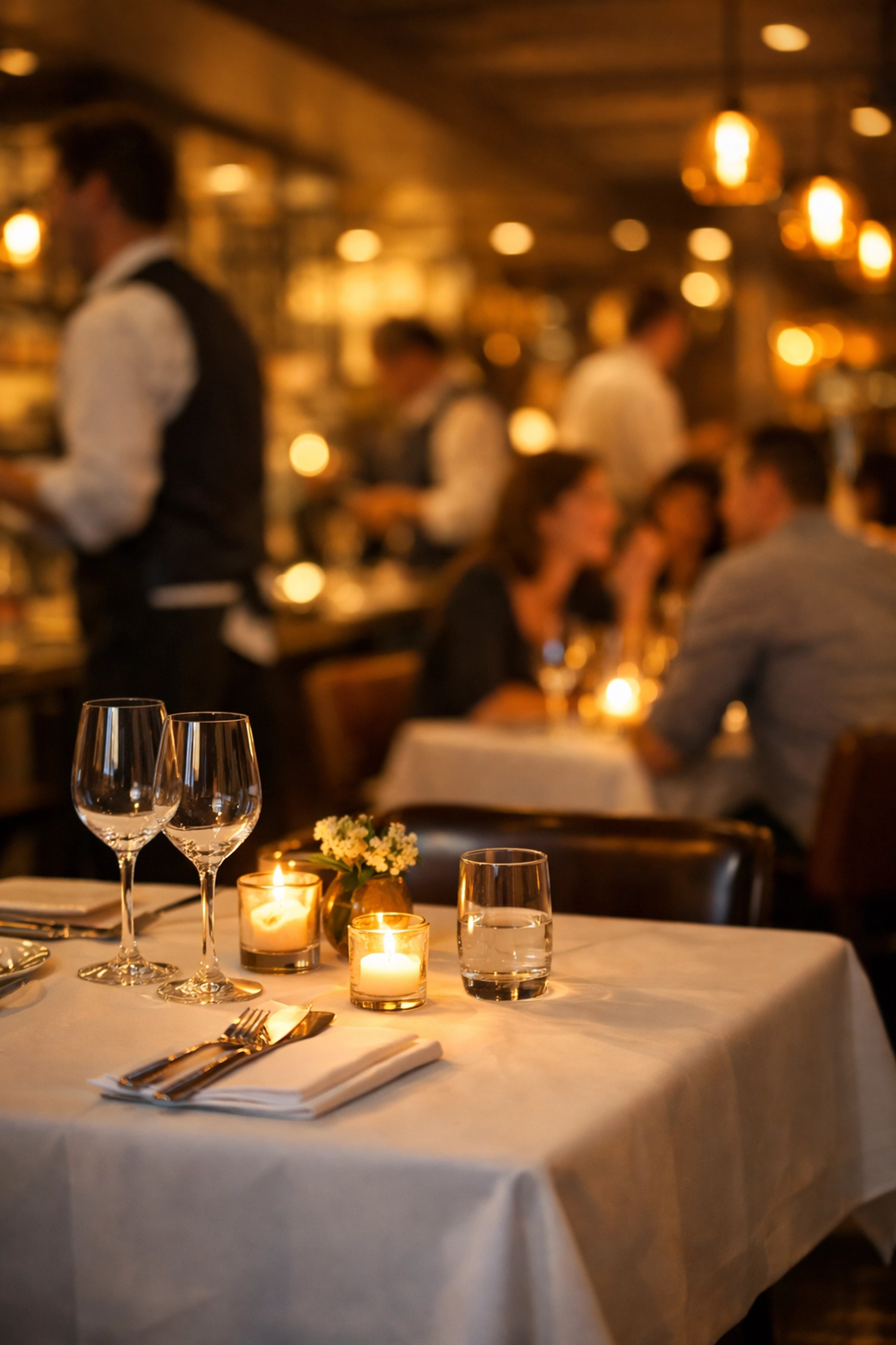 Empty restaurant table showing lost revenue from slow reservation systems