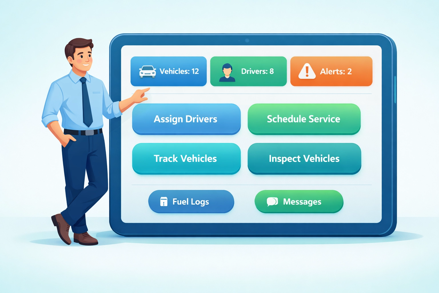Intuitive car rental booking software interface designed for easy operation and fleet management.