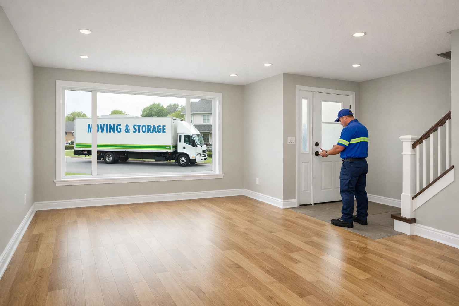A clean, empty Simcoe County home following a professional estate cleanout and security check.
