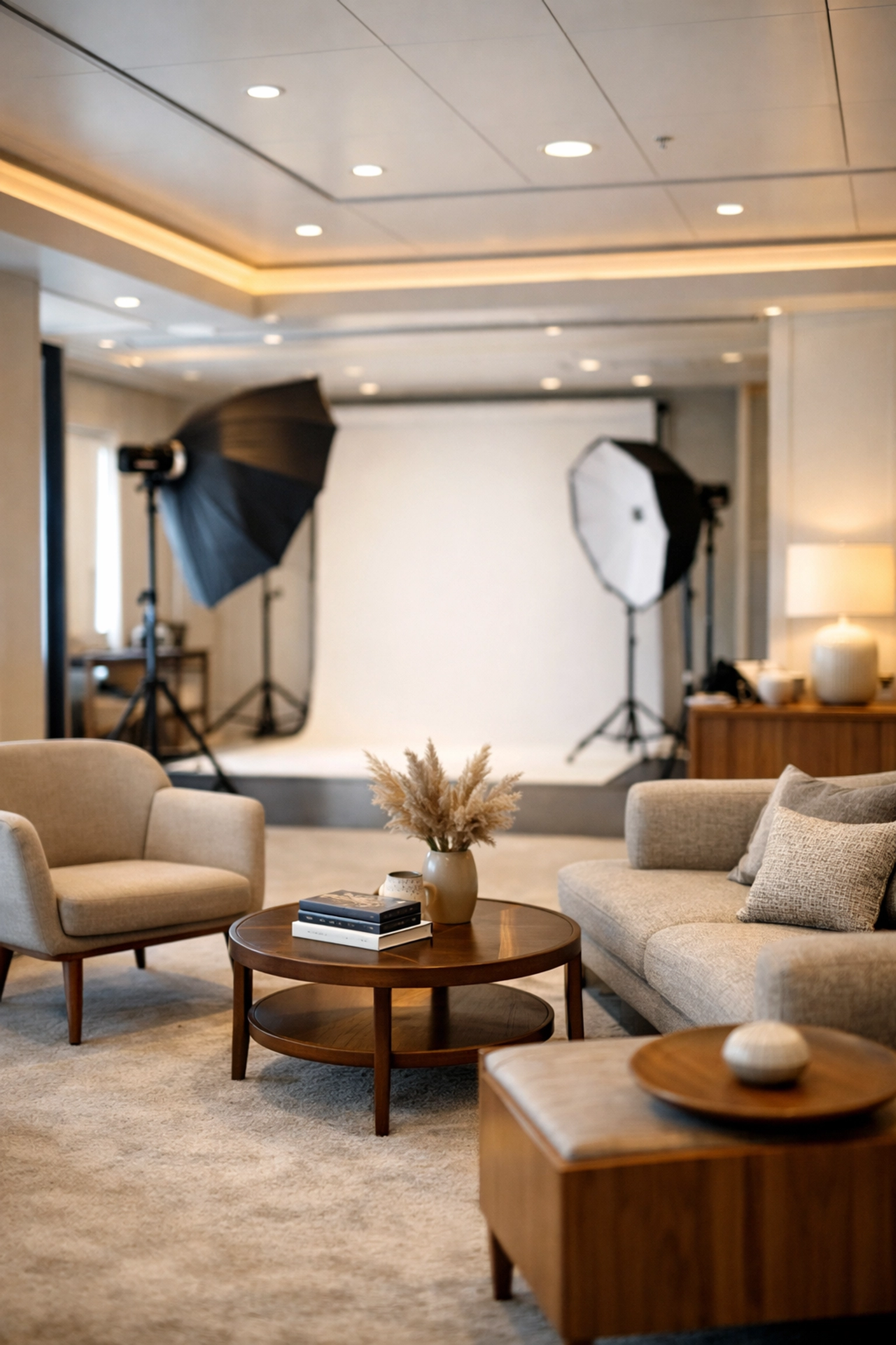 Modern interior of the new Dreams Studio photography space on the Carnival Dream.