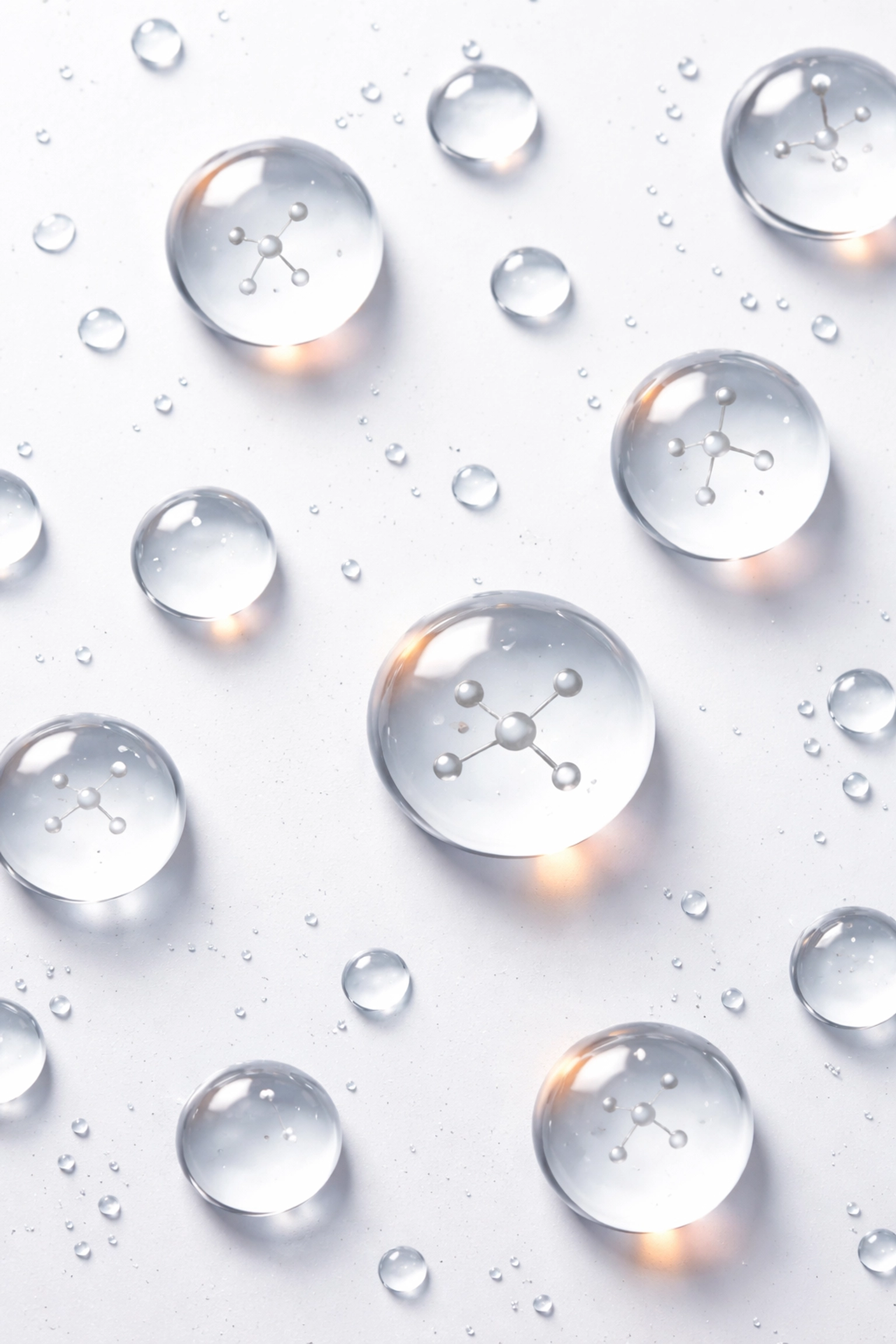 Minimalist close-up of water droplets symbolizing PFAS forever chemicals and business environmental liability risks.