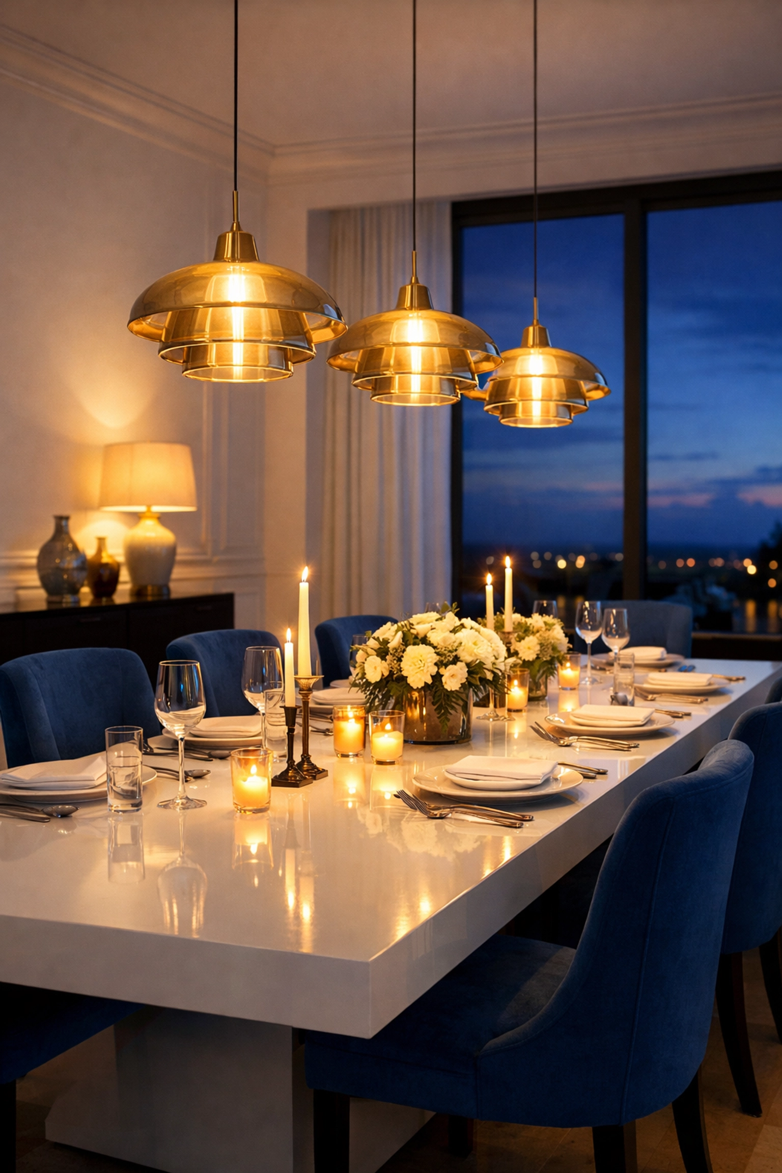 Perfectly maintained luxury dining room staged for guests with residential cleaning Massachusetts.