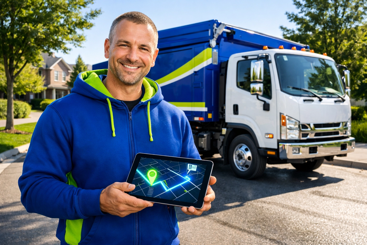 Junk GTA owner Roman using smart technology for eco-friendly junk removal and logistics in the Greater Toronto Area.