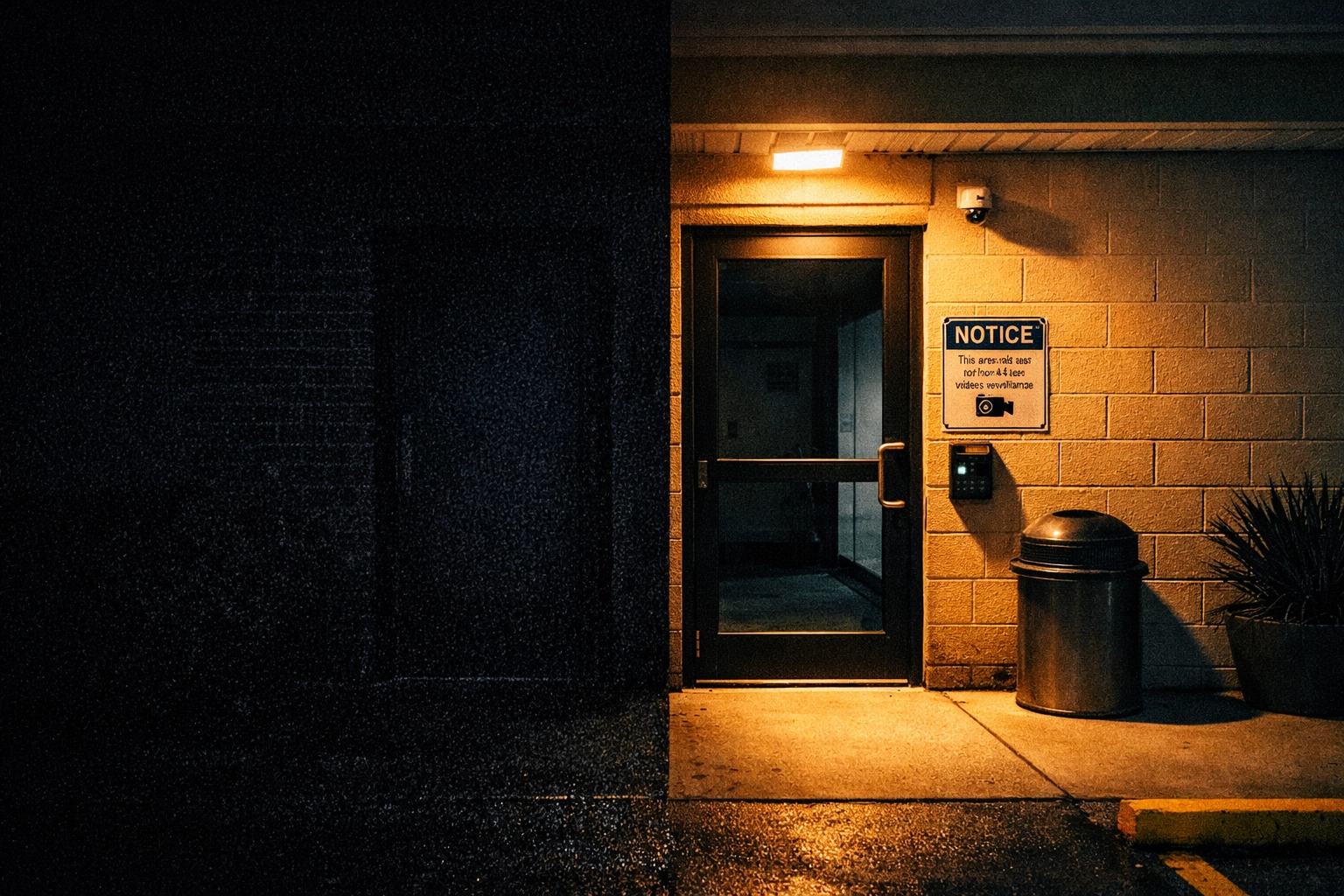 Well-lit versus poorly-lit surveillance footage comparison showing importance of proper lighting for businesses