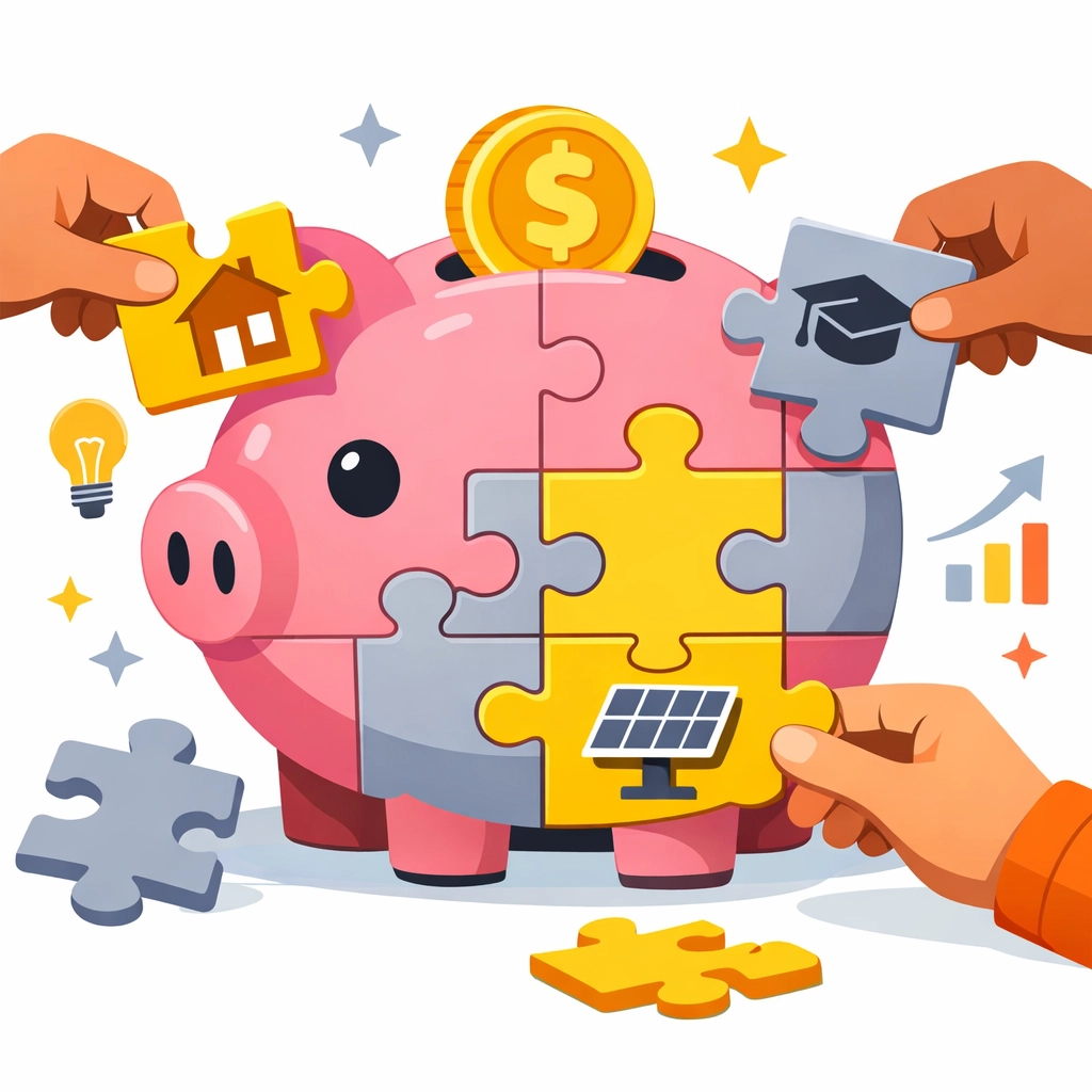 Visualizing tax deductions as puzzle pieces to maximize tax refund amounts for 2026 tax planning.