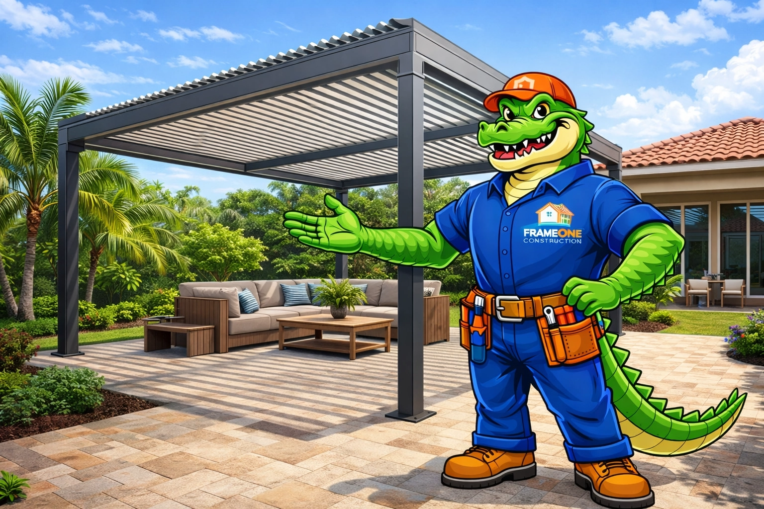[HERO] Al E. Gator’s Take: Why Even Picky HOAs Can’t Argue With a FrameOne Louvered Pergola