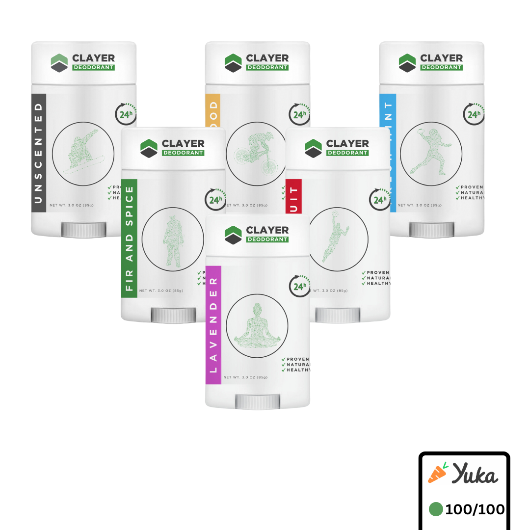 CLAYER Natural Deodorant Sticks