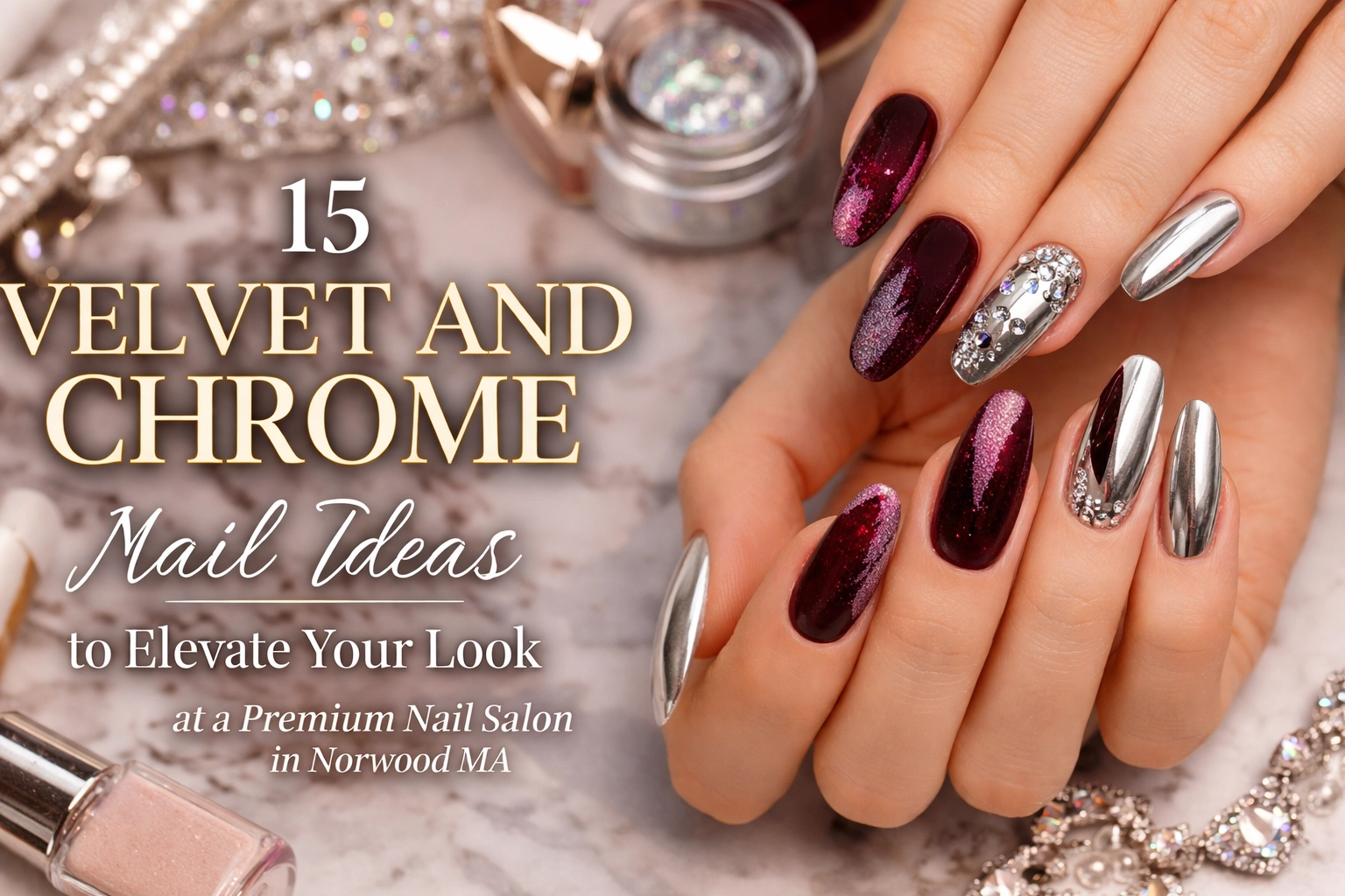 [HERO] 15 Velvet and Chrome Nail Ideas to Elevate Your Look at a Premium Nail Salon in Norwood MA