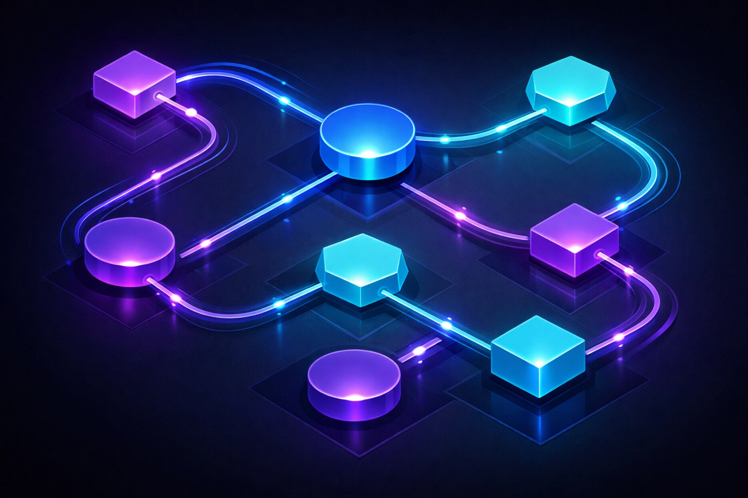 Workflow automation process map showing interconnected nodes and automated task pathways