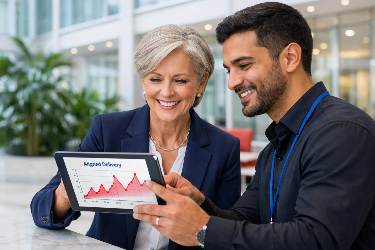 Business leaders reviewing successful delivery governance metrics for enterprise program rescue.