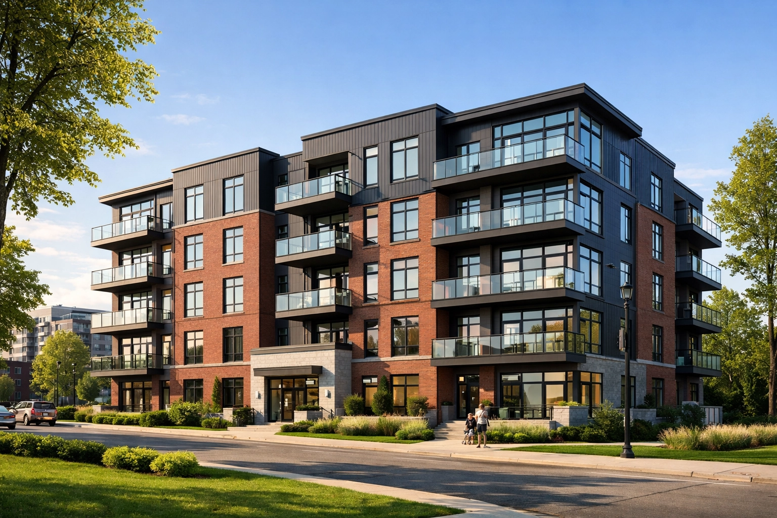 Modern multi-family residential building in London, Ontario, showcasing profitable investment properties in Ontario.