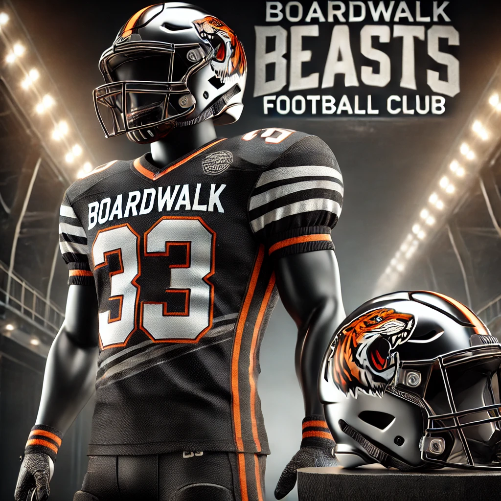 Boardwalk Beasts Football Club player mannequin in uniform