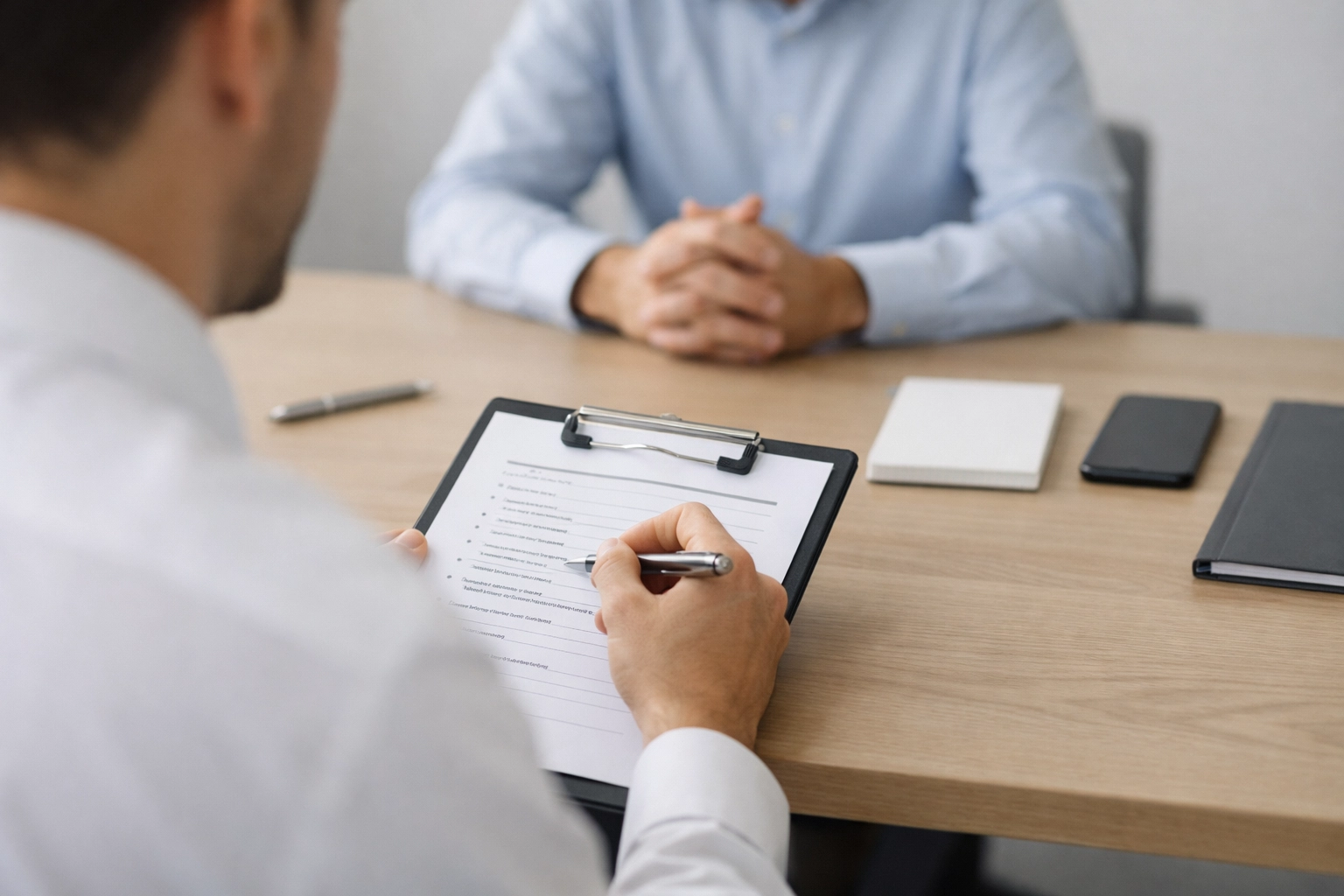 Tax professional documenting a client interview on a due diligence questionnaire.