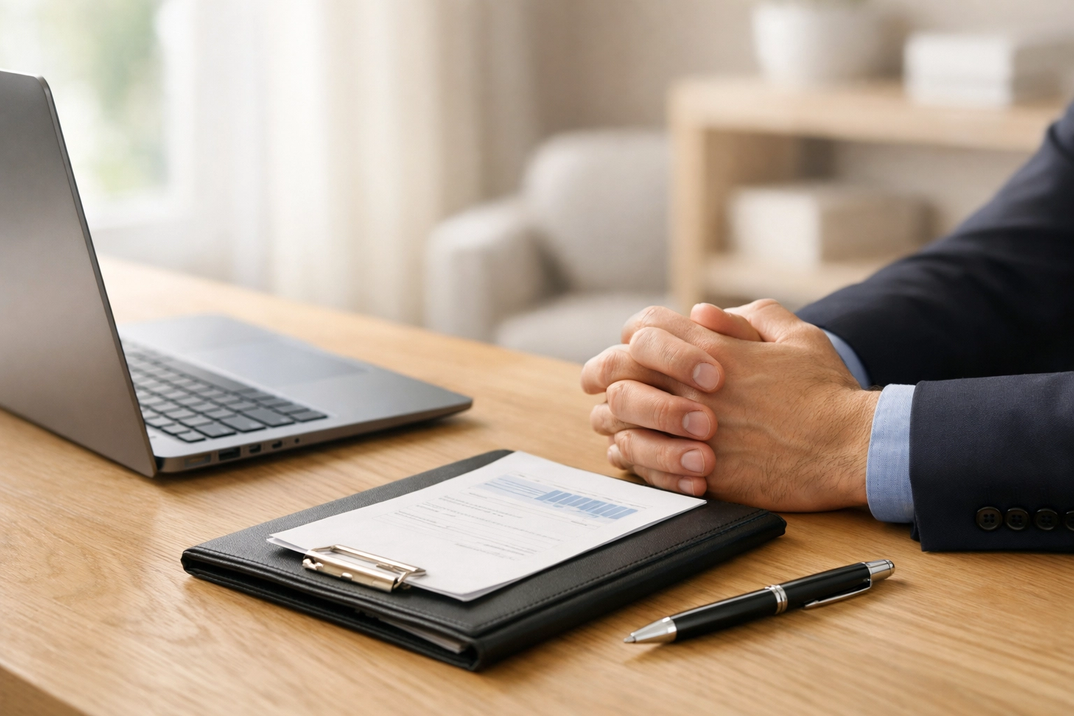 Person organizing financial documents for an Interac e-transfer loan in Canada.
