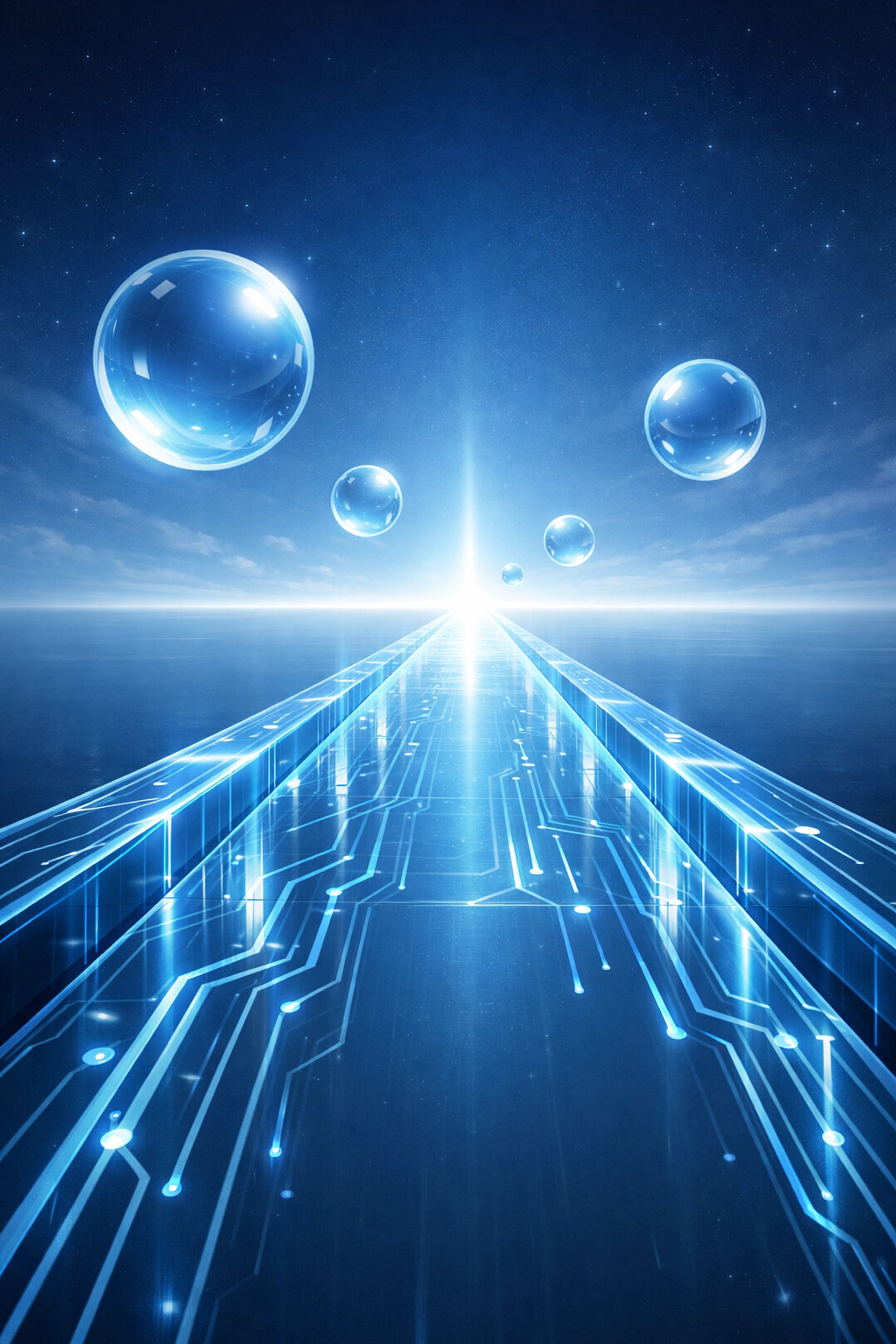 A glowing digital bridge representing a strategic automation roadmap toward streamlined business operations.