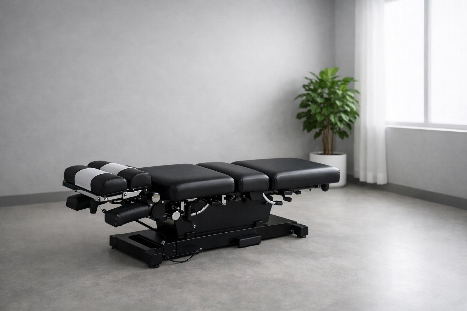 Modern chiropractic treatment room illustrating a foundation-first chiropractic SEO strategy