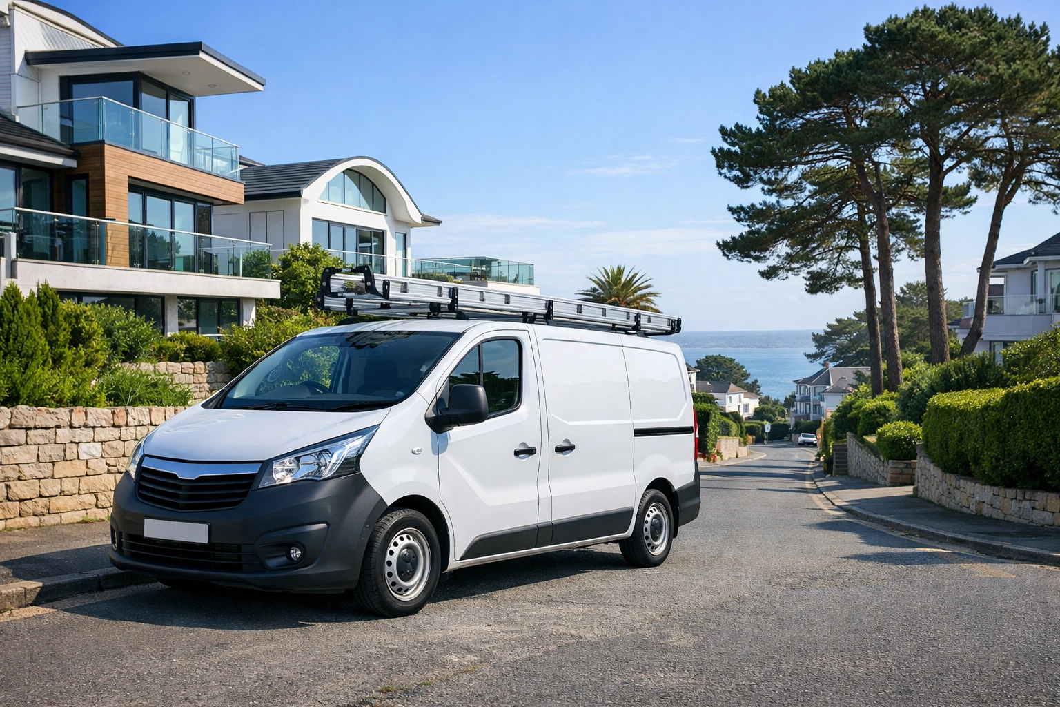 Dorset Electrical Solutions service van parked in Bournemouth for consumer unit upgrades and electrical repairs.