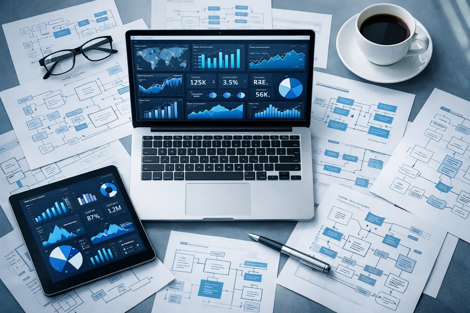 Data assessment workspace showing AI system dashboards and governance documentation