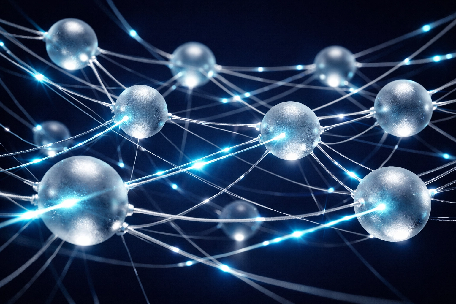 Digital representation of a conversational AI voice agent network managing safety and lead capture.