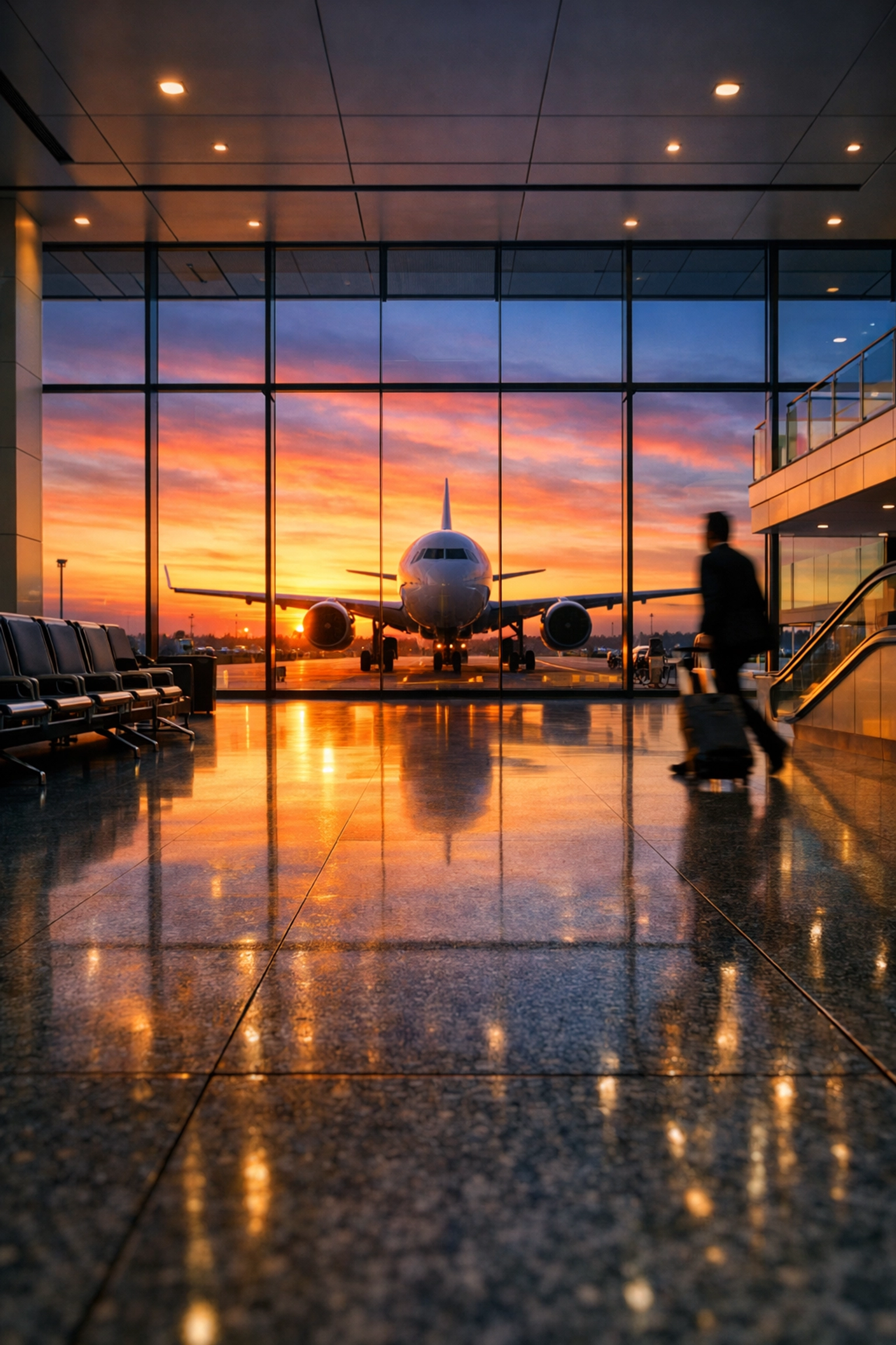 Modern transit hub at dawn symbolizing the forward-looking global journey of Dakdan Worldwide's digital media updates.